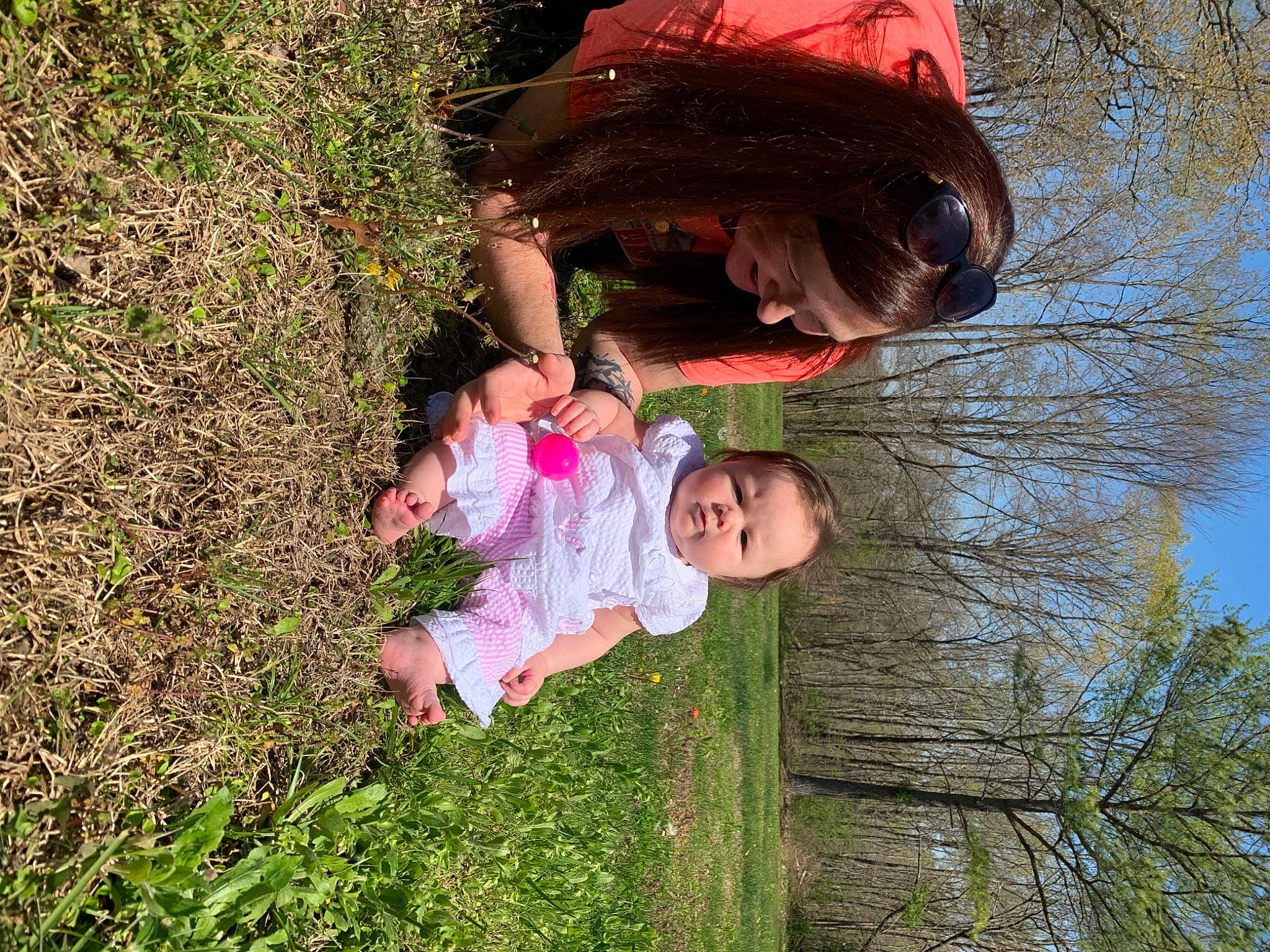 Alessia joined the competition — help win amazing prizes! baby, baby_toddler_clothing, botany, child, eye, fun, grass, groundcover, happy, hat, leaf, leisure, mammal, people_in_nature, person, plant, sky, smile, toddler, tree