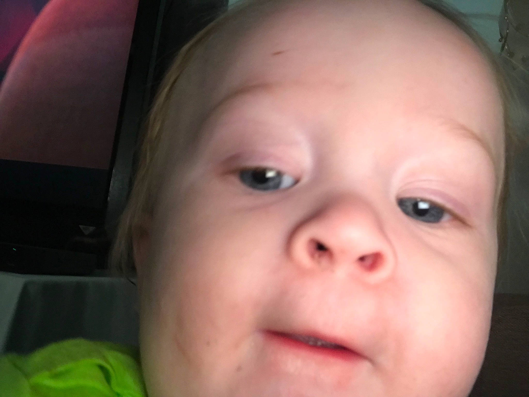 Rowdy is registered to the contest to win money with this photo: baby, cheek, child, ear, eyelash, fun, happy, iris, jaw, lip, neck, nose, person, portrait_photography, smile, thumb, toddler, tongue, wrinkle