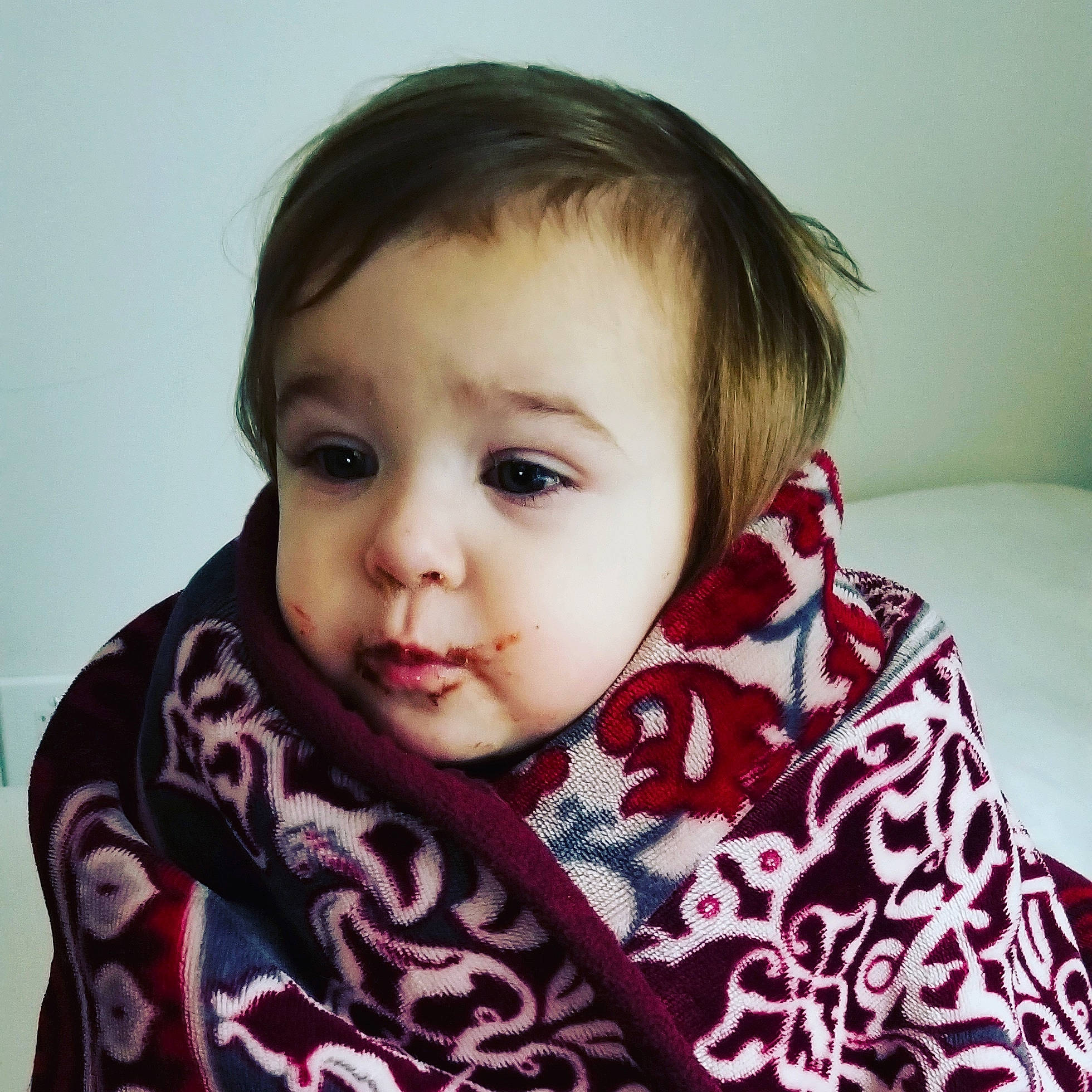 Grayson is registered to the contest to win money with this photo: cheek, child, eye, face, forehead, girl, head, infant, iris, lip, neck, nose, person, product, skin, smile, toddler