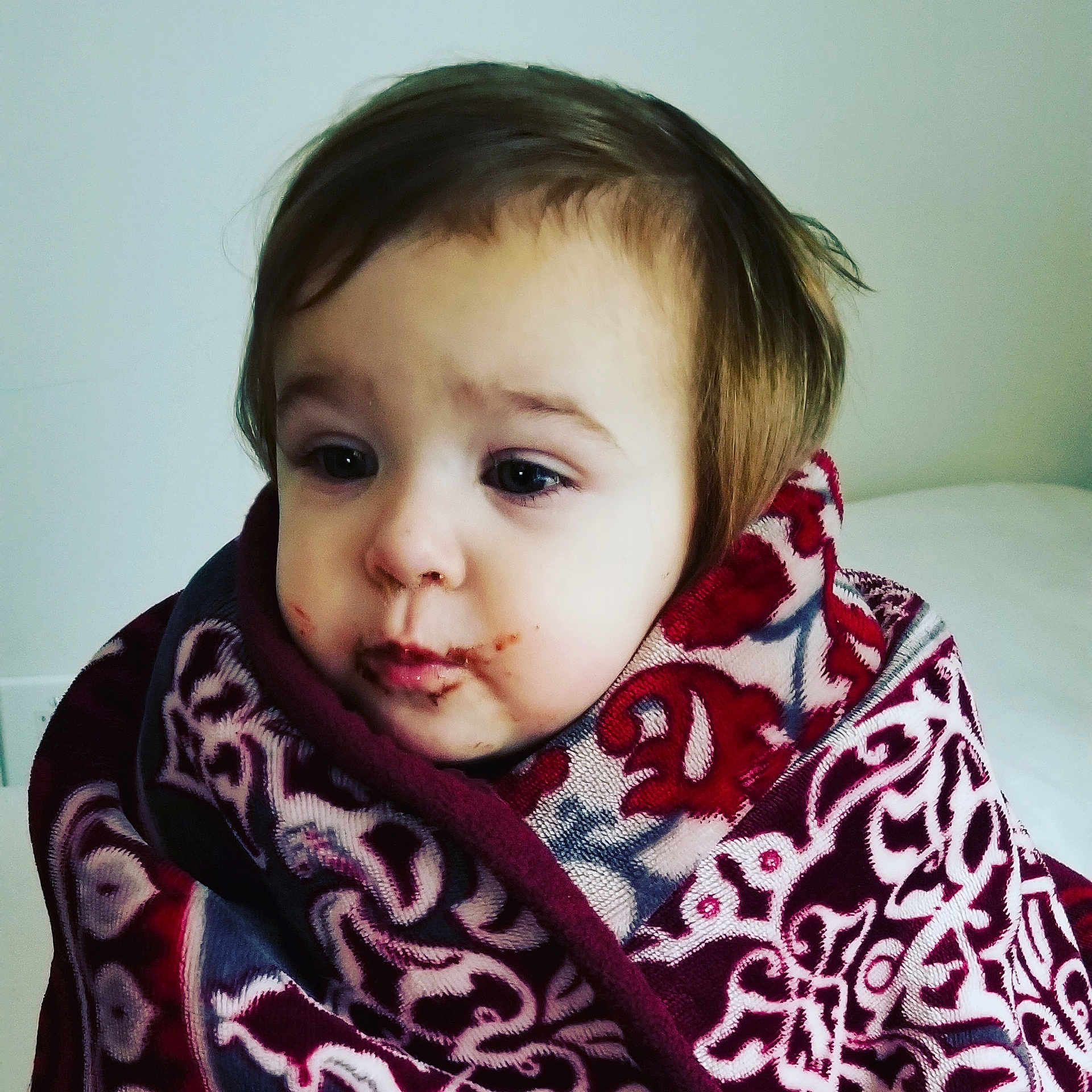 Grayson is registered to the contest to win money with this photo: cheek, child, eye, face, forehead, girl, head, infant, iris, lip, neck, nose, person, product, skin, smile, toddler