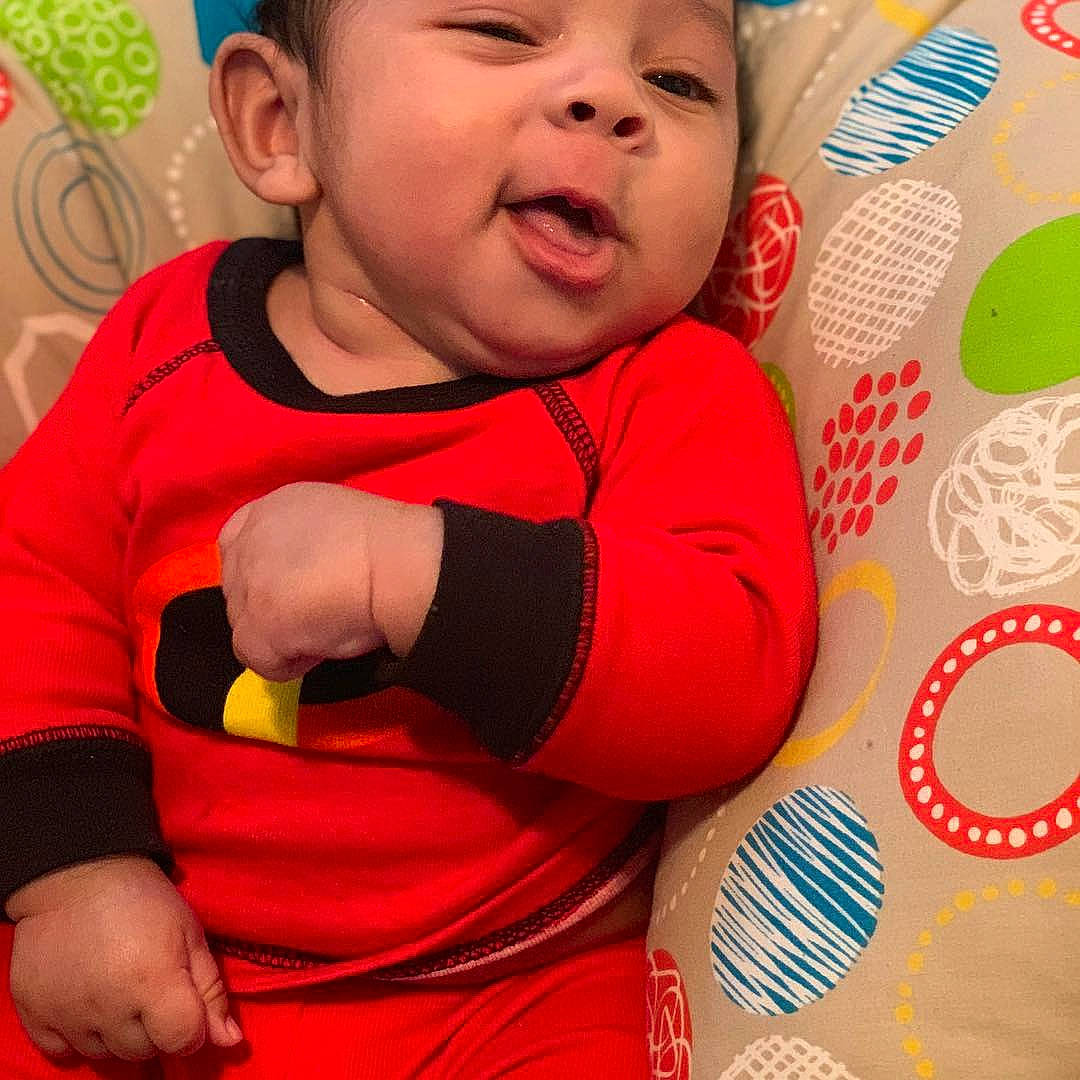 Trevor is registered to the contest to win money with this photo: baby, cheek, child, facial_expression, happy, person, play, smile, toddler