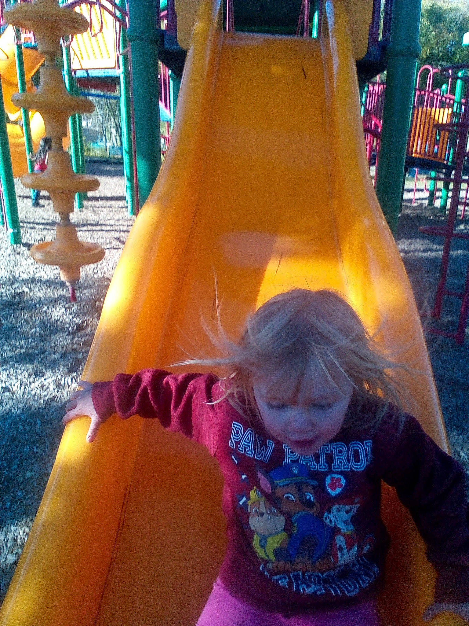 Eileen joined the competition — help win amazing prizes! baby_toddler_clothing, beauty, child, chute, city, fun, happy, leisure, outdoor_play_equipment, person, play, playground, playground_slide, product, recreation, shade, sitting, smile, summer, toddler