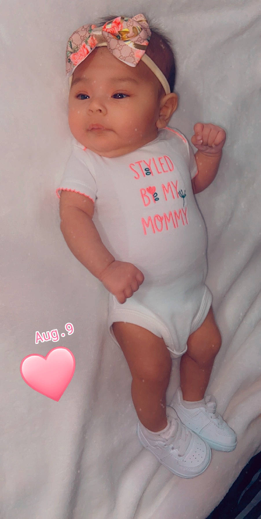 Heaven joined the competition — help win amazing prizes! baby, baby_products, baby_toddler_clothing, cheek, child, headwear, infant_bodysuit, person, pink, product, skin, sleeve, toddler