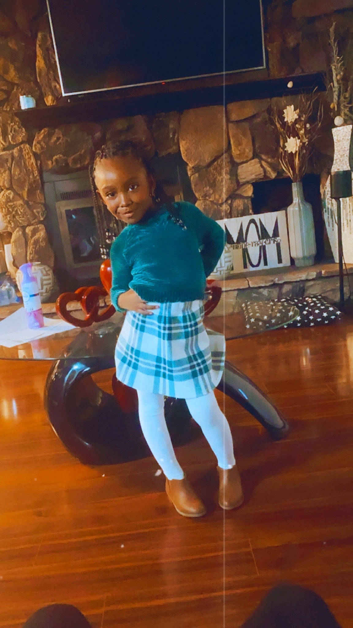 Paityn is registered to the contest to win money with this photo: child, denim, electric_blue, event, fashion_design, floor, flooring, fun, hardwood, human_leg, knee, leisure, person, sock, sportswear, tartan, thigh, trunk, varnish, waist
