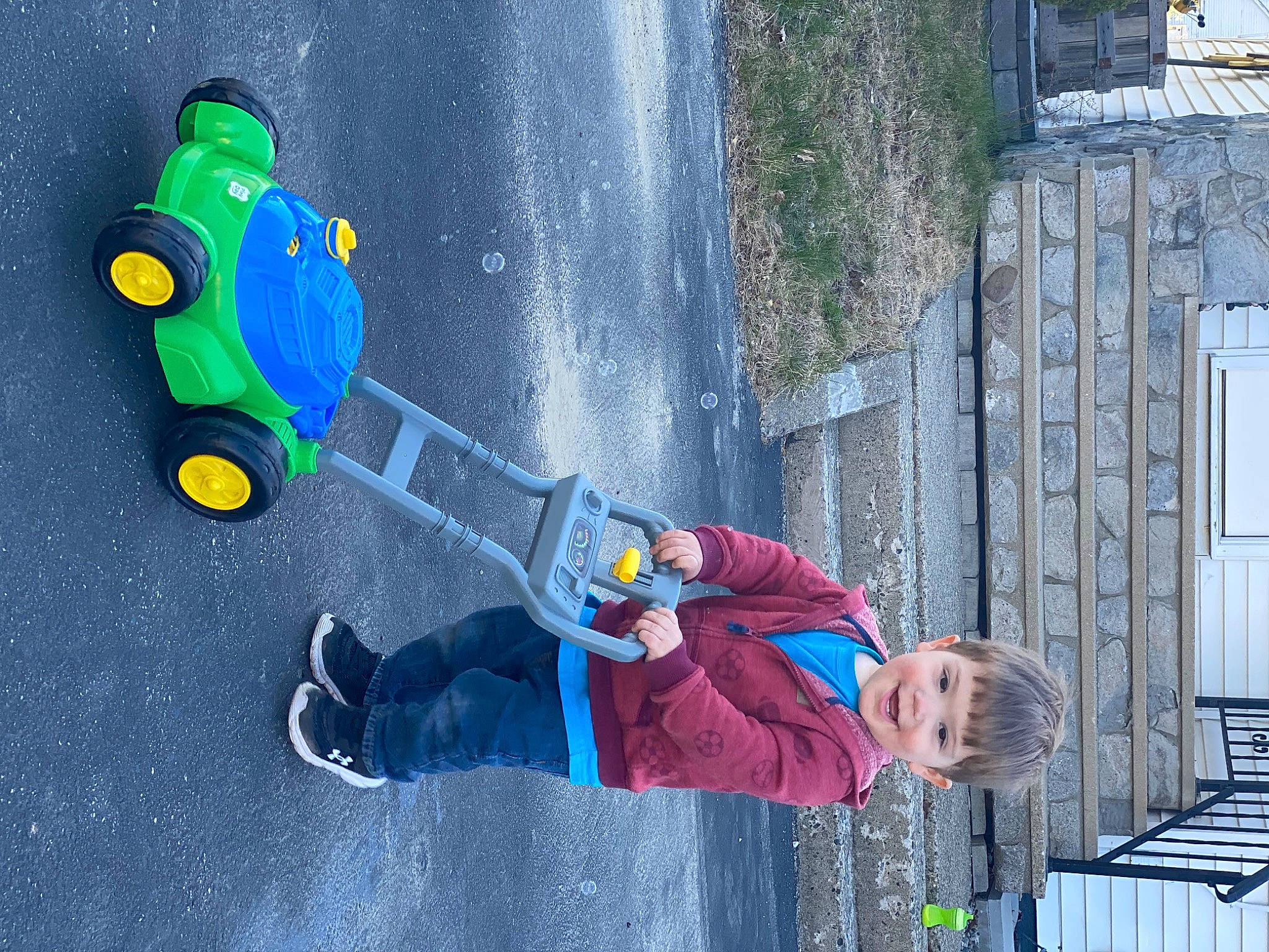 Marty joined the competition — help win amazing prizes! asphalt, baby_products, child, electric_blue, fun, joy, leisure, line, musical_instrument, person, plastic, recreation, shoe, sidewalk, sneakers, toddler, toy, travel, walking_shoe