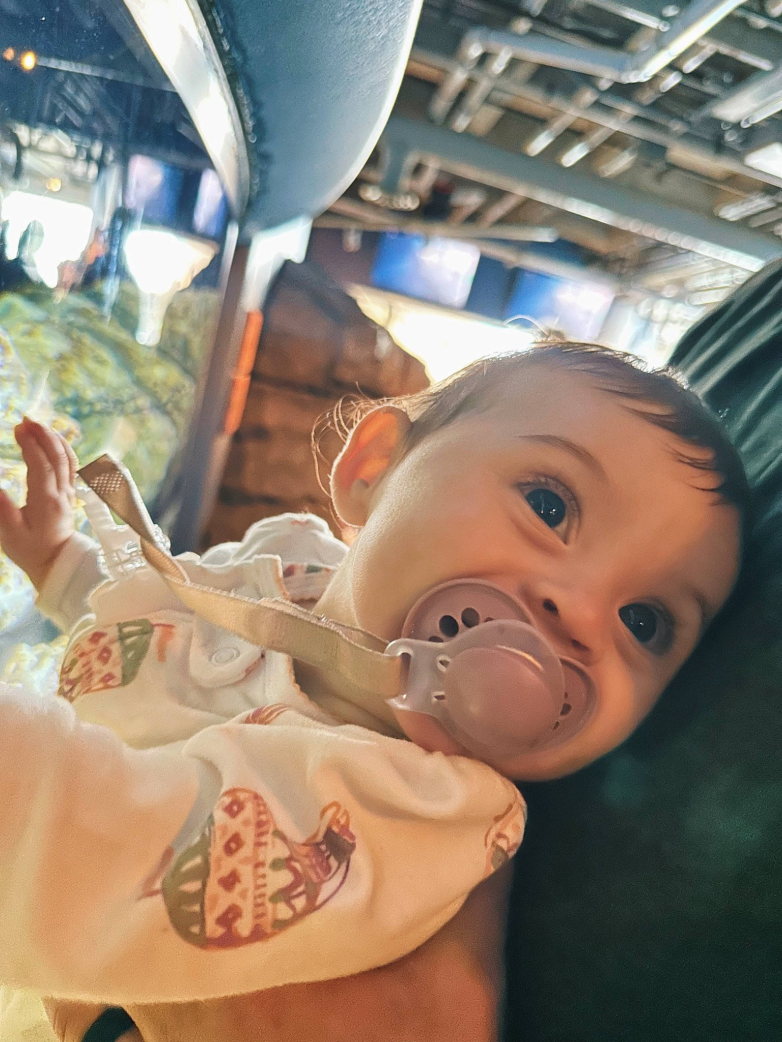 Evelyn is registered to the contest to win money with this photo: baby, baby_products, baby_toddler_clothing, cheek, chest, child, chin, eyewear, fun, happy, leisure, mouth, nose, person, recreation, room, skin, toddler, vacation