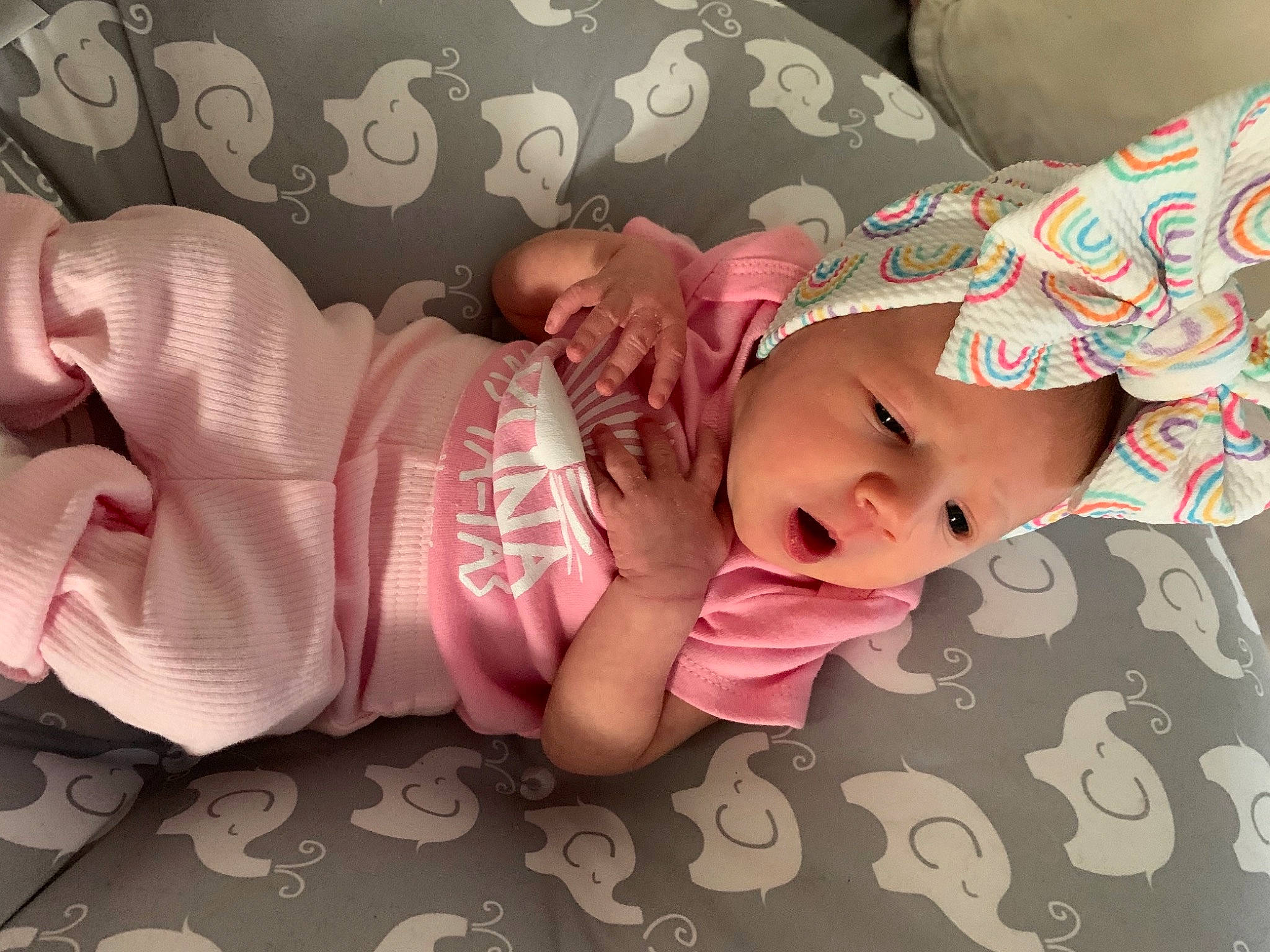 Leah joined the competition — help win amazing prizes! baby, baby_sleeping, baby_toddler_clothing, beauty, bedtime, birth, cheek, child, hand, happy, head, headgear, headwear, mouth, nap, person, pink, skin, sleep, toddler