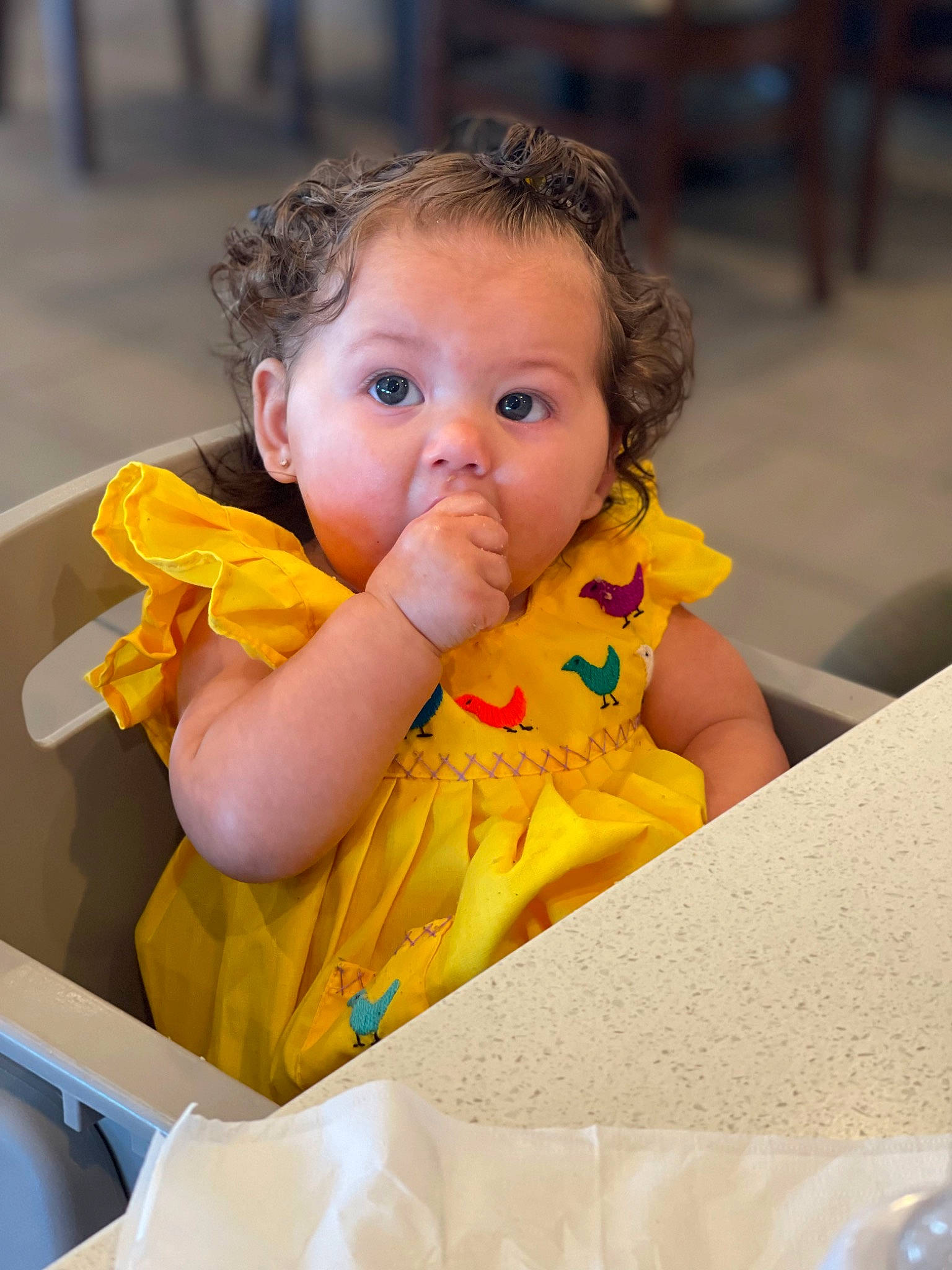 Memphis is registered to the contest to win money with this photo: baby, baby_products, baby_toddler_clothing, beauty, cheek, child, comfort, facial_expression, fun, hair, hairstyle, happy, iris, leisure, nose, person, sitting, skin, surprise, t_shirt