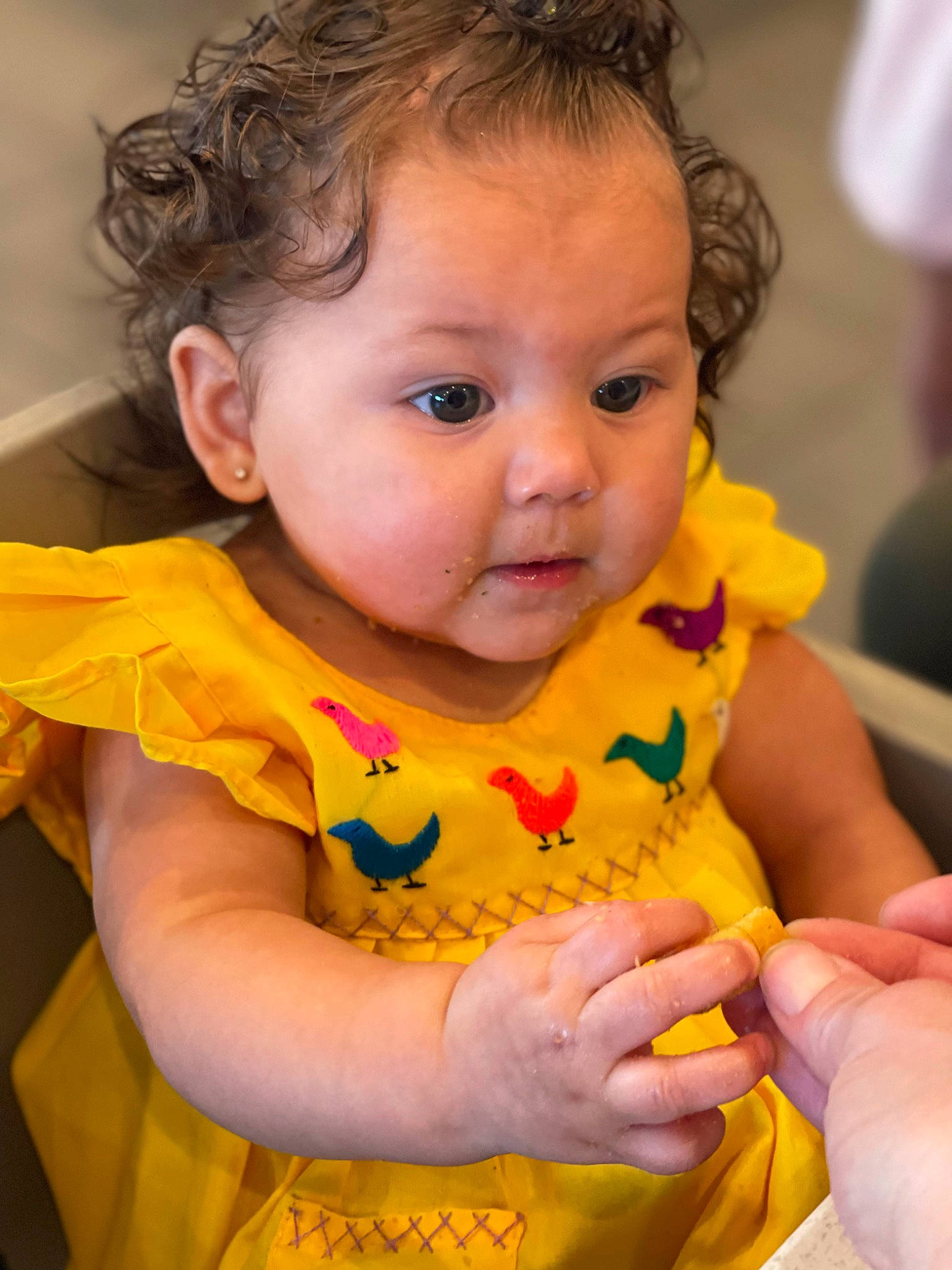 Memphis joined the competition — help win amazing prizes! arm, baby_toddler_clothing, cheek, chin, dress, eyebrow, eyelash, face, facial_expression, hairstyle, hand, happy, head, iris, lip, mouth, nose, orange, person, skin