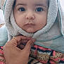 baby, child, face, hood, towel, hand, blanket, warm, cute, portrait, indoor, soft, expressionless, clothing, person, closeup, young, cozy, wrapped, comfort