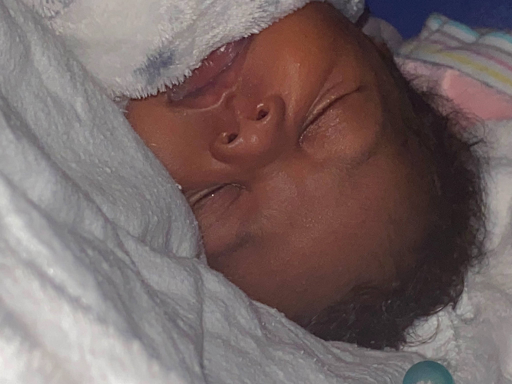 Damiyah is registered to the contest to win money with this photo: baby, bedtime, cheek, child, childbirth, comfort, ear, eyelash, gesture, happy, headgear, linens, lip, love, nap, nose, person, sleep, toddler, wrinkle