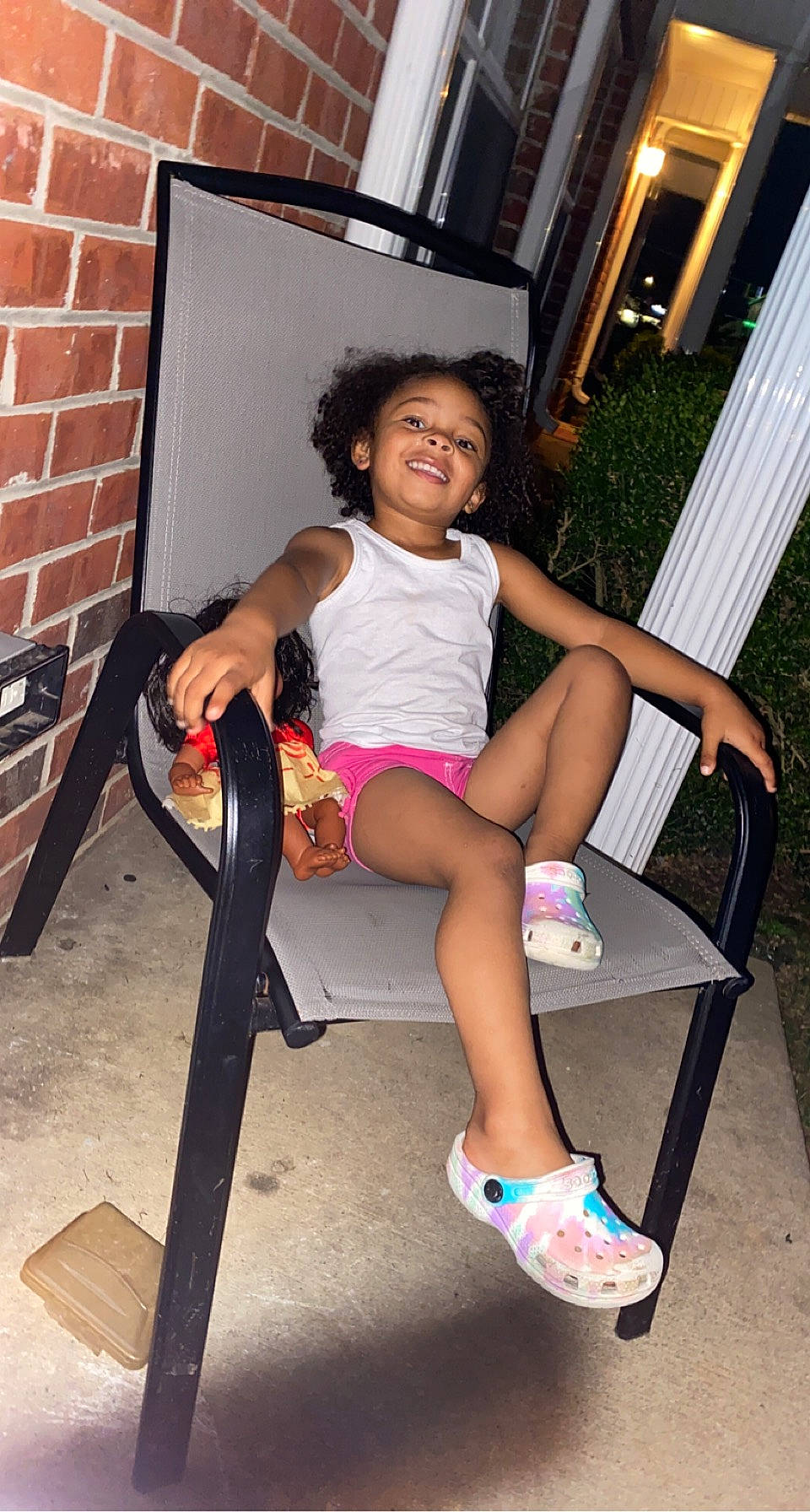 Chyna joined the competition — help win amazing prizes! arm, baby_toddler_clothing, clothing, comfort, dress, fun, happy, head, human_body, joint, joy, knee, leg, leisure, magenta, person, pink, plant, shorts, shoulder