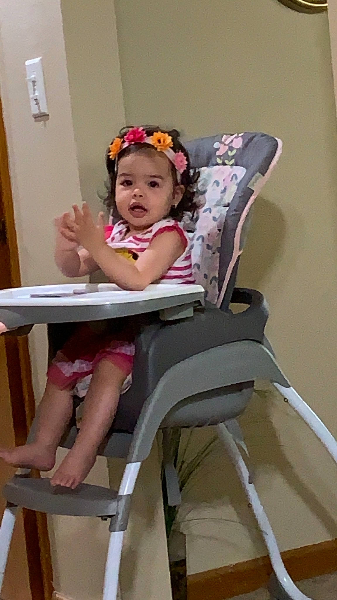 Maggie Fonseca joined the competition — help win amazing prizes! chair, child, furniture, leg, person, sitting, toddler