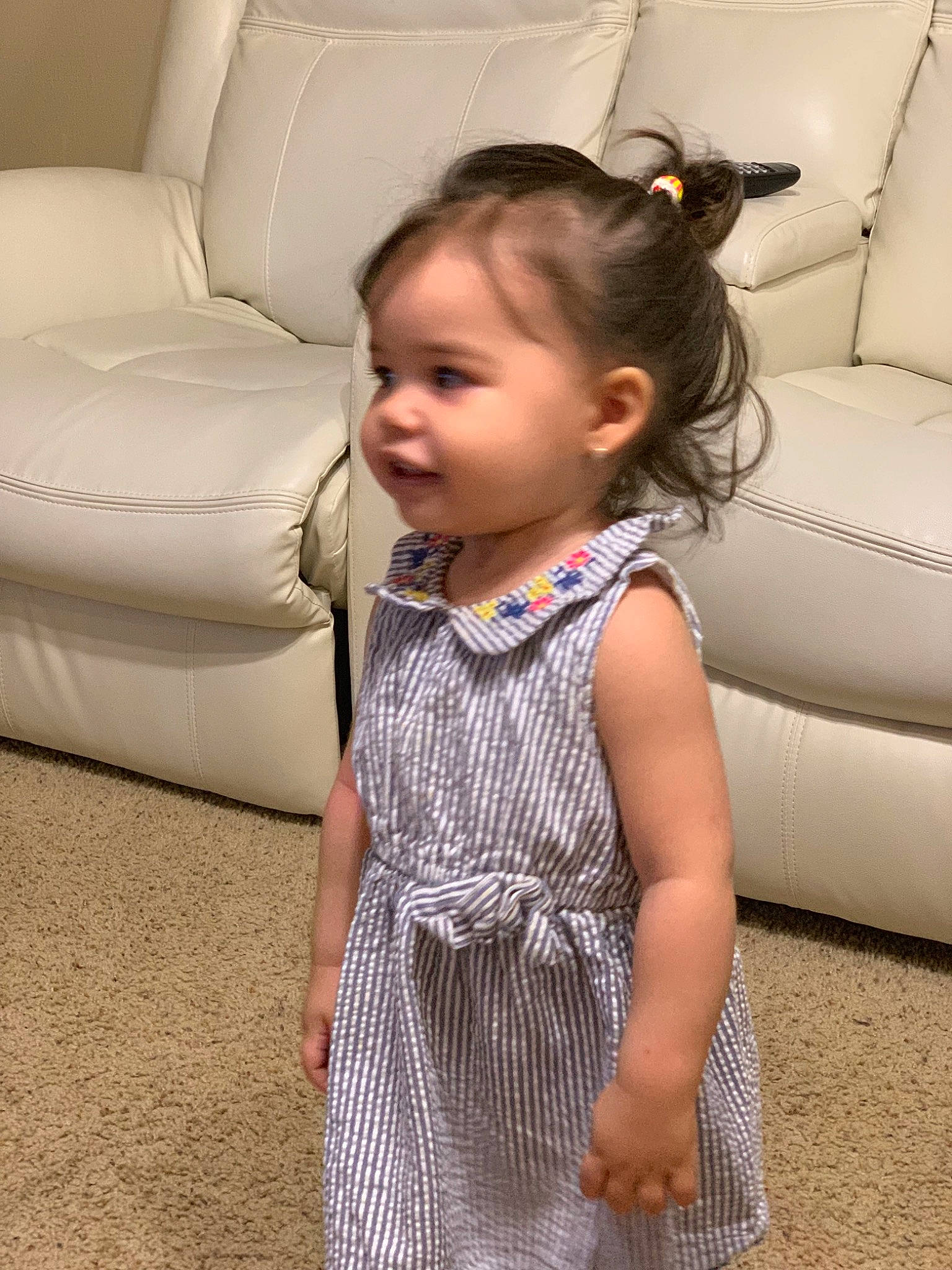 Maggie Fonseca joined the competition — help win amazing prizes! arm, baby, child, dress, neck, person, toddler