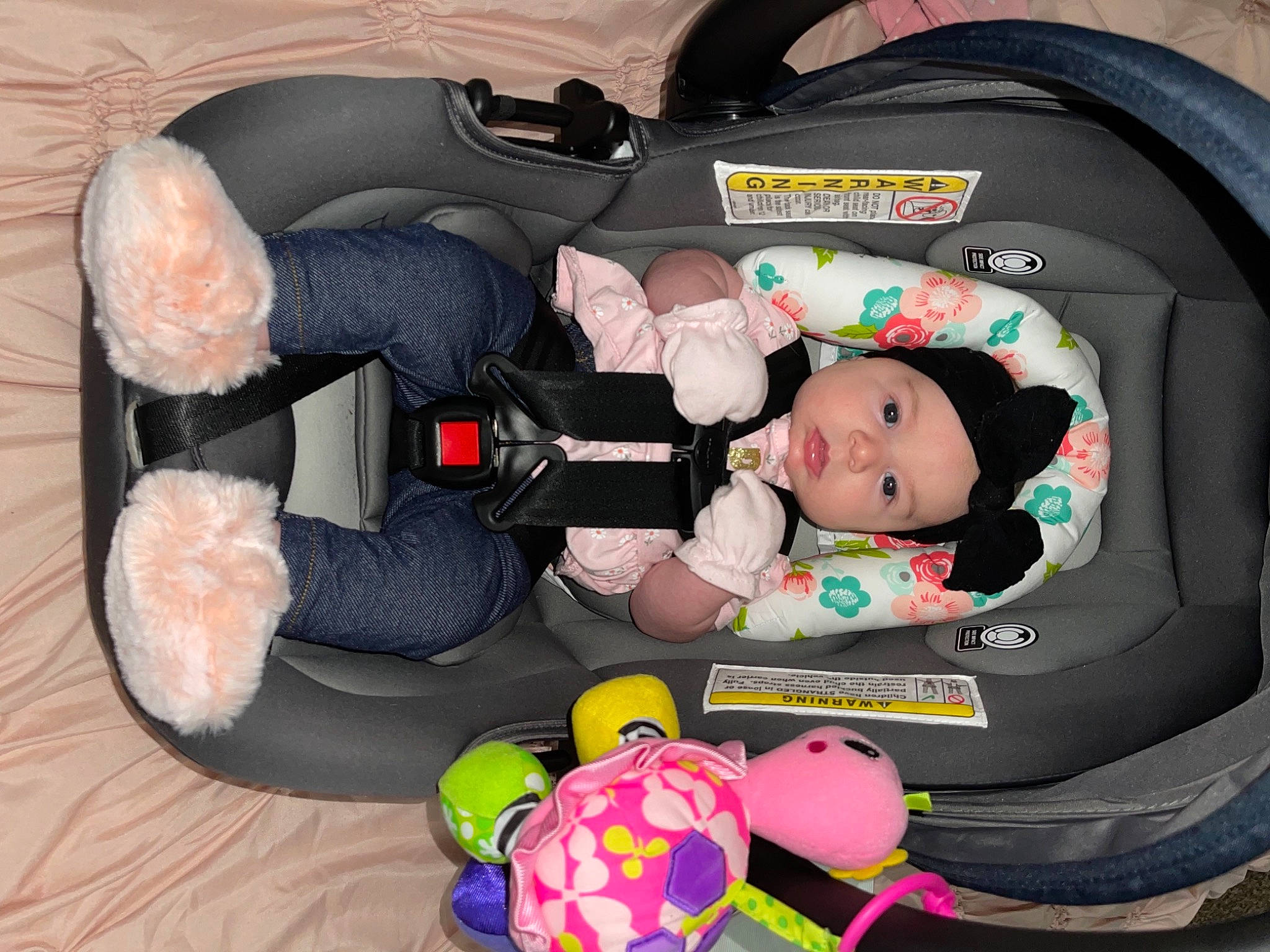 Hadleigh is registered to the contest to win money with this photo: auto_part, baby, baby_carriage, baby_products, baby_toddler_clothing, baby_toys, bag, car_seat, child, comfort, family_car, fun, headwear, lap, luggage_and_bags, person, plastic, product, toddler, toy