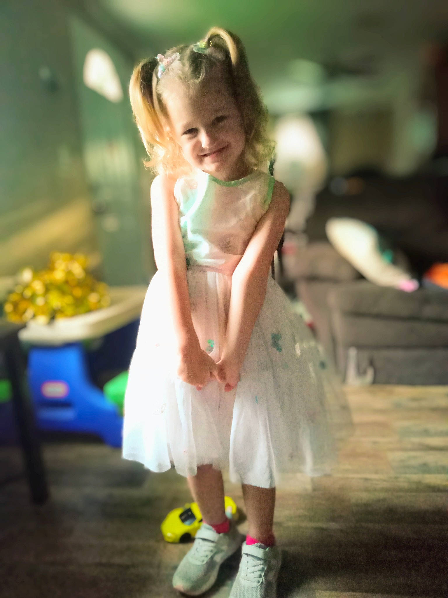 Maevis joined the competition — help win amazing prizes! baby_toddler_clothing, child, day_dress, dress, entertainment, event, flash_photography, flooring, fun, grass, happy, human_leg, joy, leisure, person, portrait_photography, recreation, sandal, sitting, smile