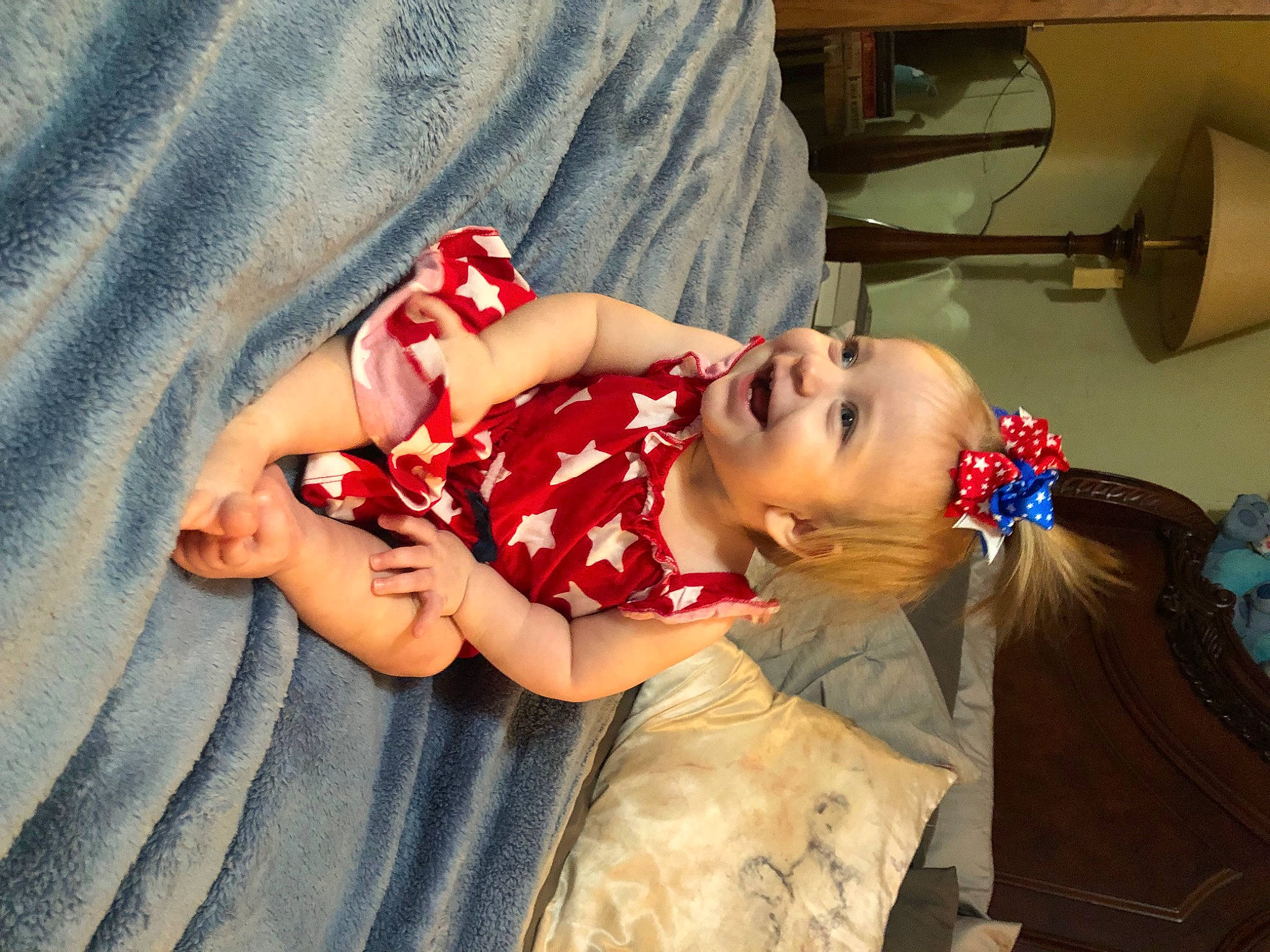 Isabelle joined the competition — help win amazing prizes! abdomen, baby, baby_toddler_clothing, child, comfort, dress, elbow, event, fashion_design, flooring, fun, happy, human_leg, joy, pattern, person, room, sitting, thigh, toddler