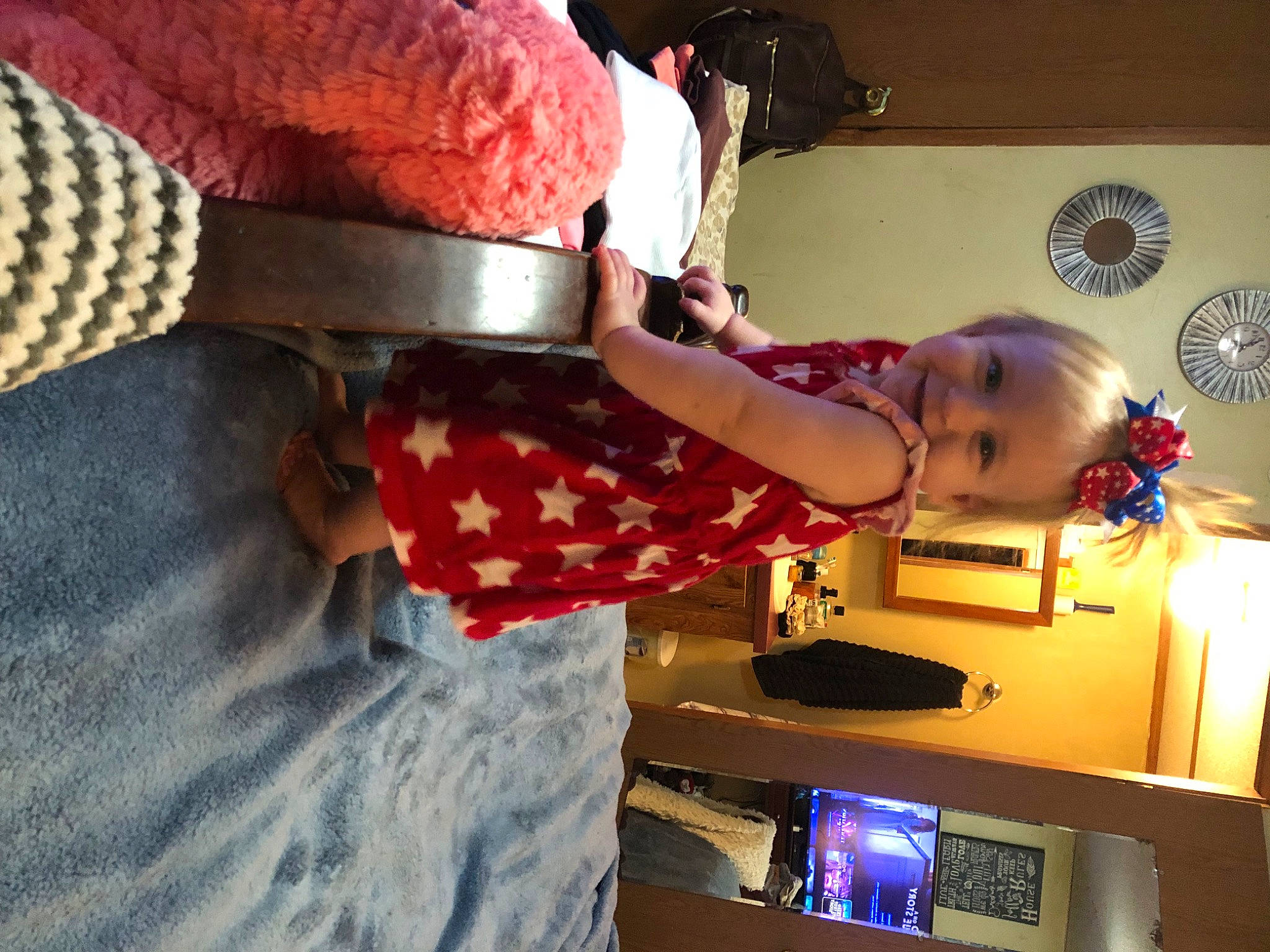 Isabelle joined the competition — help win amazing prizes! carmine, child, computer_keyboard, display_device, dress, fun, gadget, home_appliance, houseplant, joy, machine, magenta, mechanical_fan, pattern, person, room, smile, toddler, tree