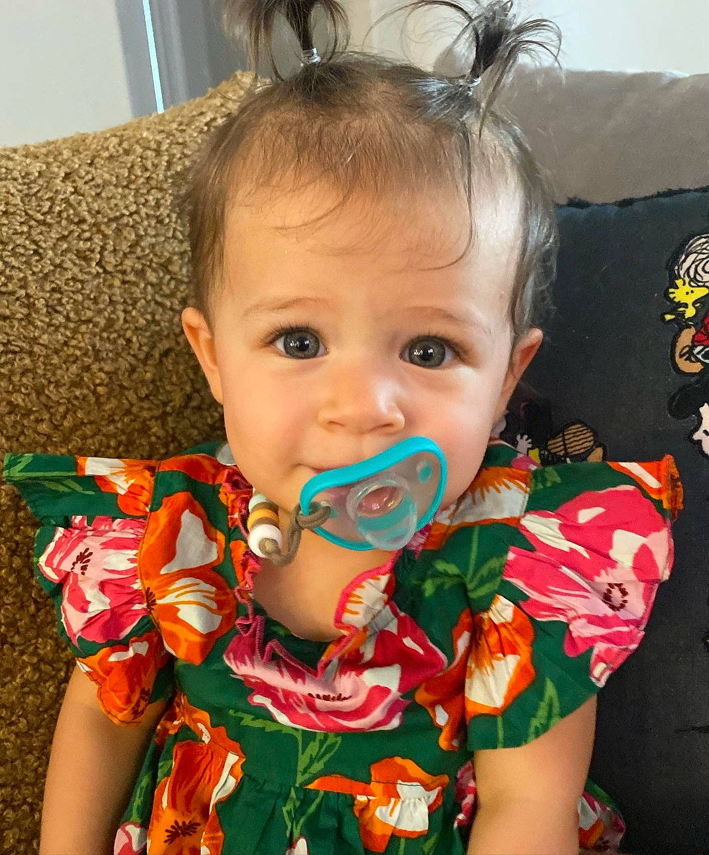 Emery joined the competition — help win amazing prizes! baby, baby_toddler_clothing, cheek, child, chin, couch, ear, event, eyelash, fun, hairstyle, happy, head, holiday, iris, nose, pattern, person, skin, sleeve