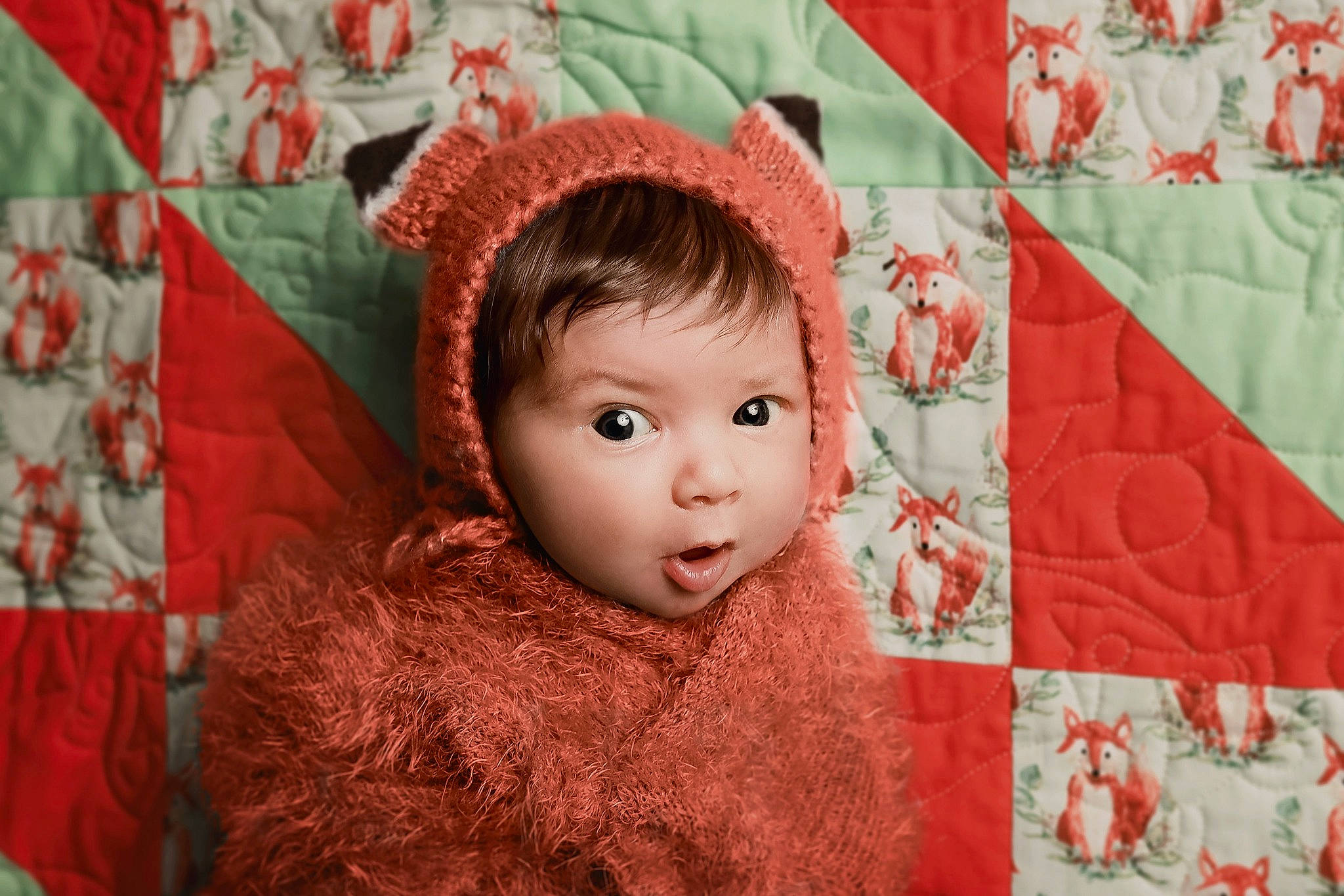 Hayden joined the competition — help win amazing prizes! baby, beauty, child, close_up, costume_hat, eye, happy, headgear, human, leaf, linens, lip, magenta, pattern, person, pink, product, skin, sun_hat, textile
