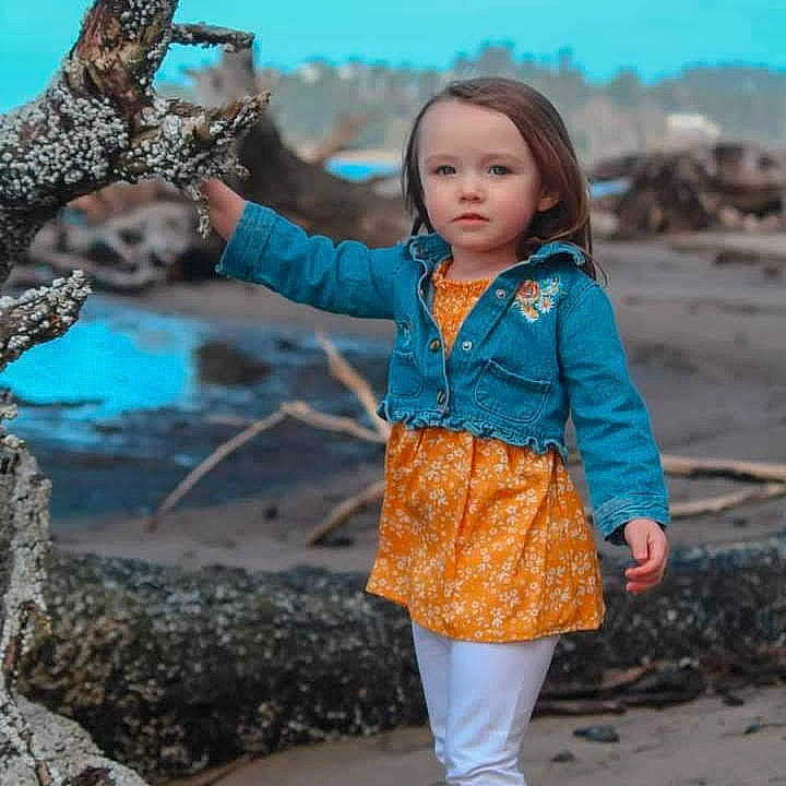 Mackenzie joined the competition — help win amazing prizes! azure, beauty, child, denim, electric_blue, fun, grass, happy, iris, leisure, nature, pattern, people_in_nature, person, sleeve, soil, spring, toddler, tourism, travel