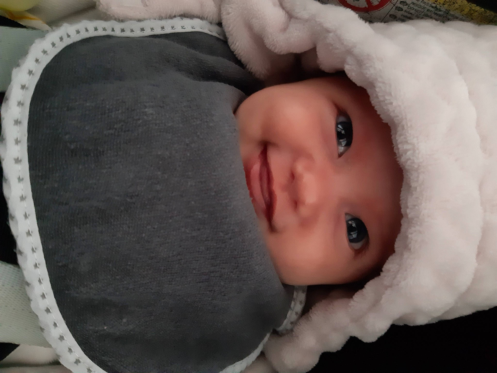 Elena participe au concours pour gagner de l'argent avec cette photo : baby, cap, cheek, child, chin, comfort, eye, eyebrow, eyelash, face, head, headgear, headwear, iris, knit_cap, lip, nose, outerwear, person, skin