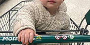 Oaklyn-Jay joined the competition — help win amazing prizes! baby, child, shopping_cart, grocery_store, aisle, person, clothing, coat, hand, floor, shopping, retail, blue_eyes, curious, indoor, people, store, winter_clothes, infant, shopping_bag