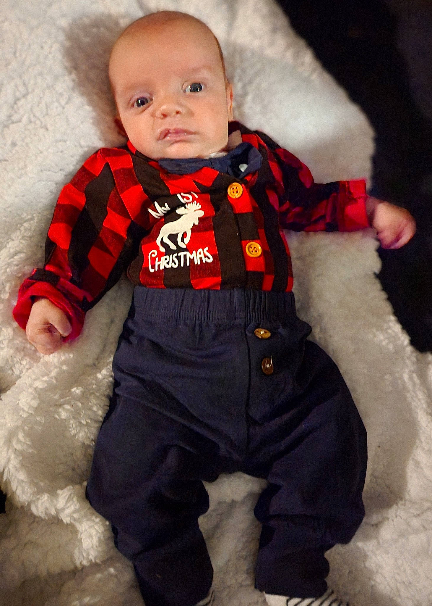 Joseph joined the competition — help win amazing prizes! arm, baby, baby_toddler_clothing, carmine, cheek, child, collar, costume, face, fur, happy, head, jacket, pattern, person, personal_protective_equipment, sitting, skin, sleeve, toddler