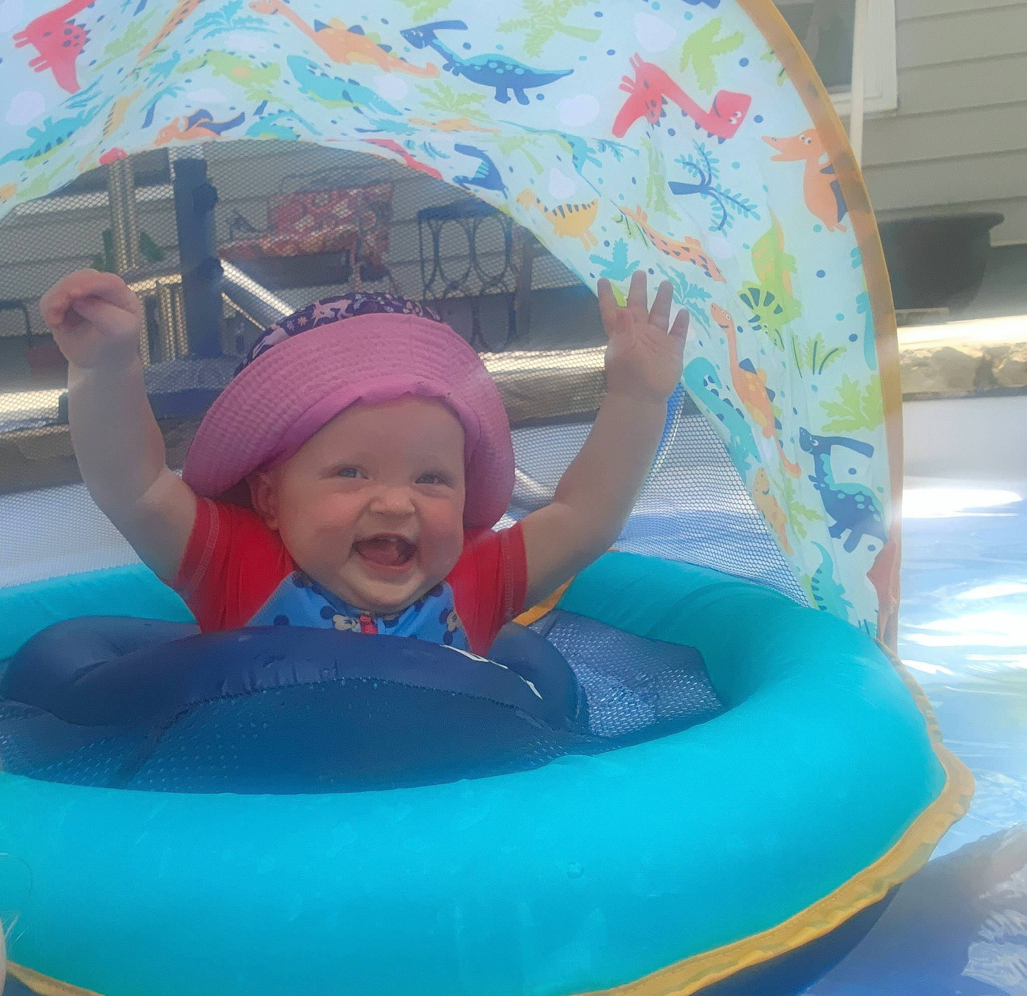 Brandon joined the competition — help win amazing prizes! aqua, baby, baby_toddler_clothing, blue, cap, child, circle, comfort, fun, green, happy, hat, headwear, leisure, magenta, person, pink, play, product, recreation