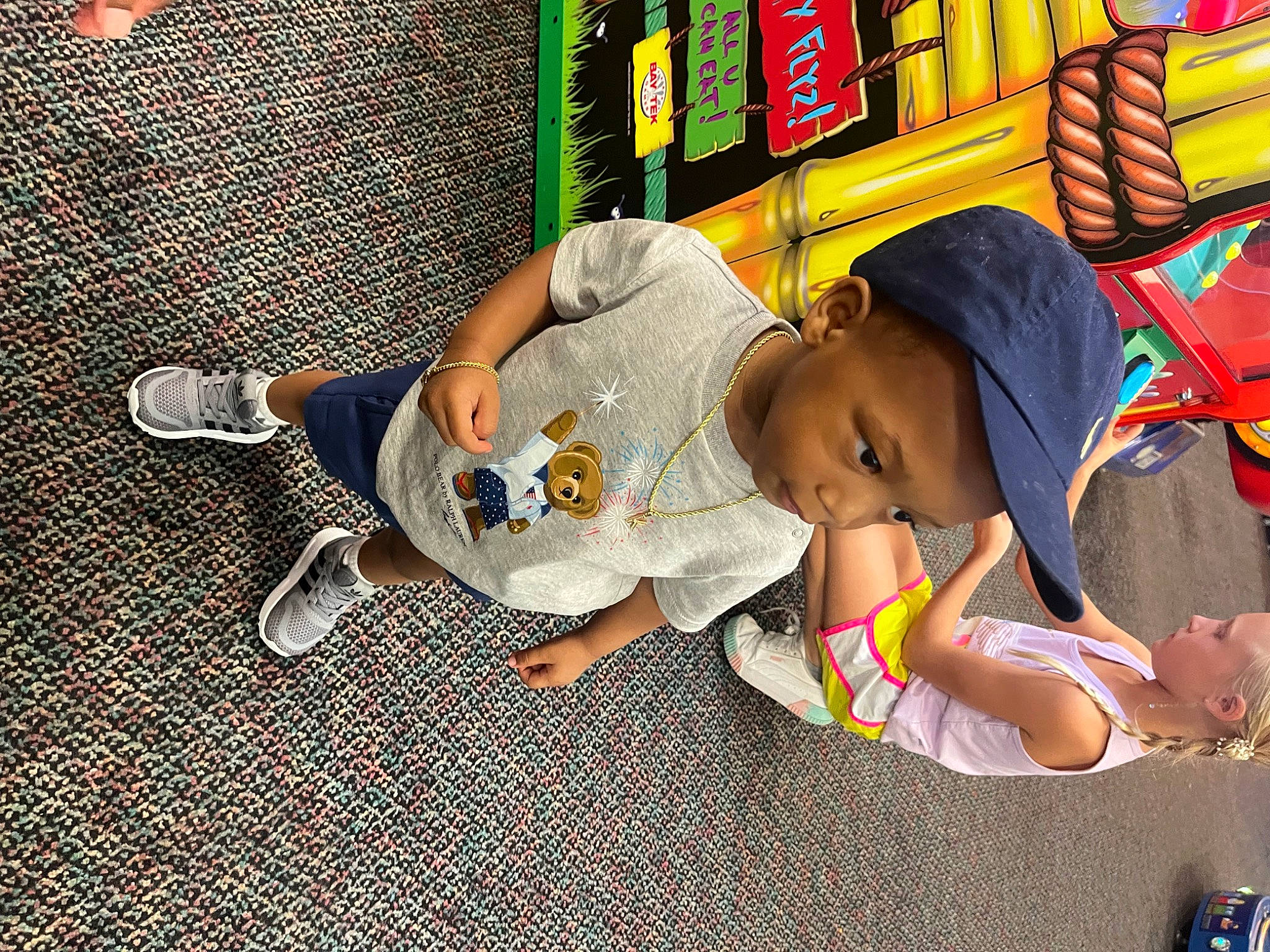 Keegan joined the competition — help win amazing prizes! baby, baby_products, baby_toddler_clothing, baby_toys, child, comfort, flooring, fun, happy, leisure, pattern, person, play, room, sitting, toddler