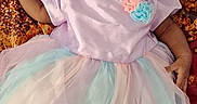 Amari joined the competition — help win amazing prizes! baby, blanket, child, cute, dress, flower, footwear, hand, headband, indoors, infant, pastel_colors, patterned, peaceful, portrait, puffy_sleeves, resting, sleeping, soft_fabric, tulle