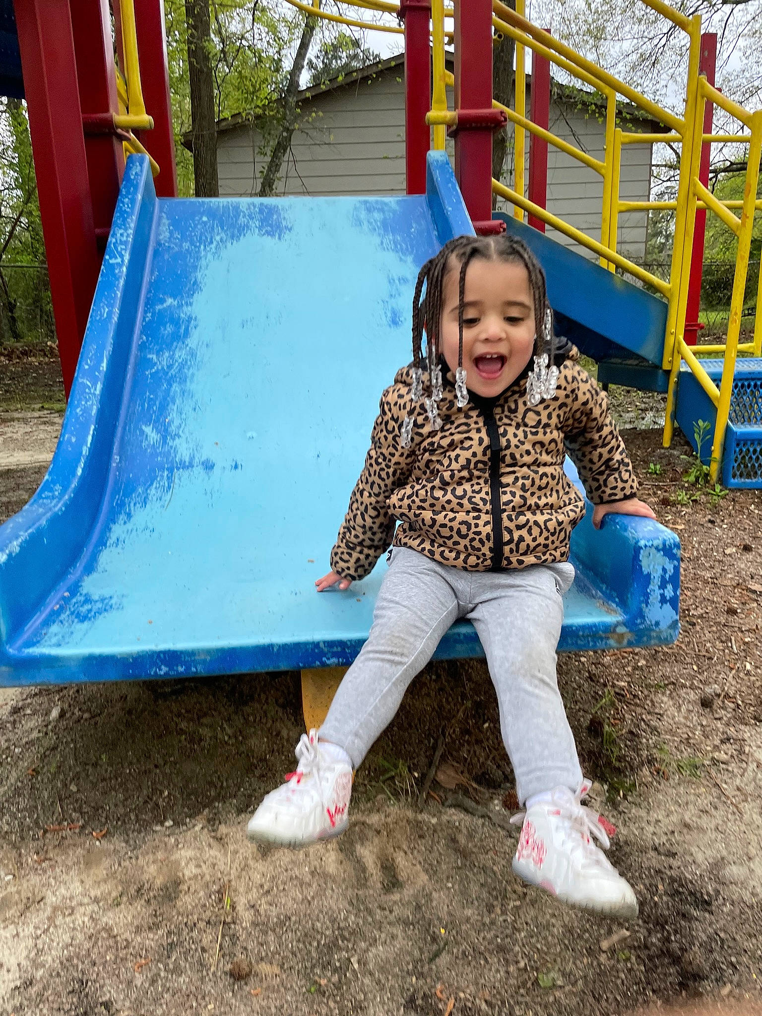 Kehlani joined the competition — help win amazing prizes! blue, child, chute, city, electric_blue, fun, grass, happy, leisure, outdoor_play_equipment, person, plant, play, playground, recreation, smile, soil, t_shirt, toddler, tree