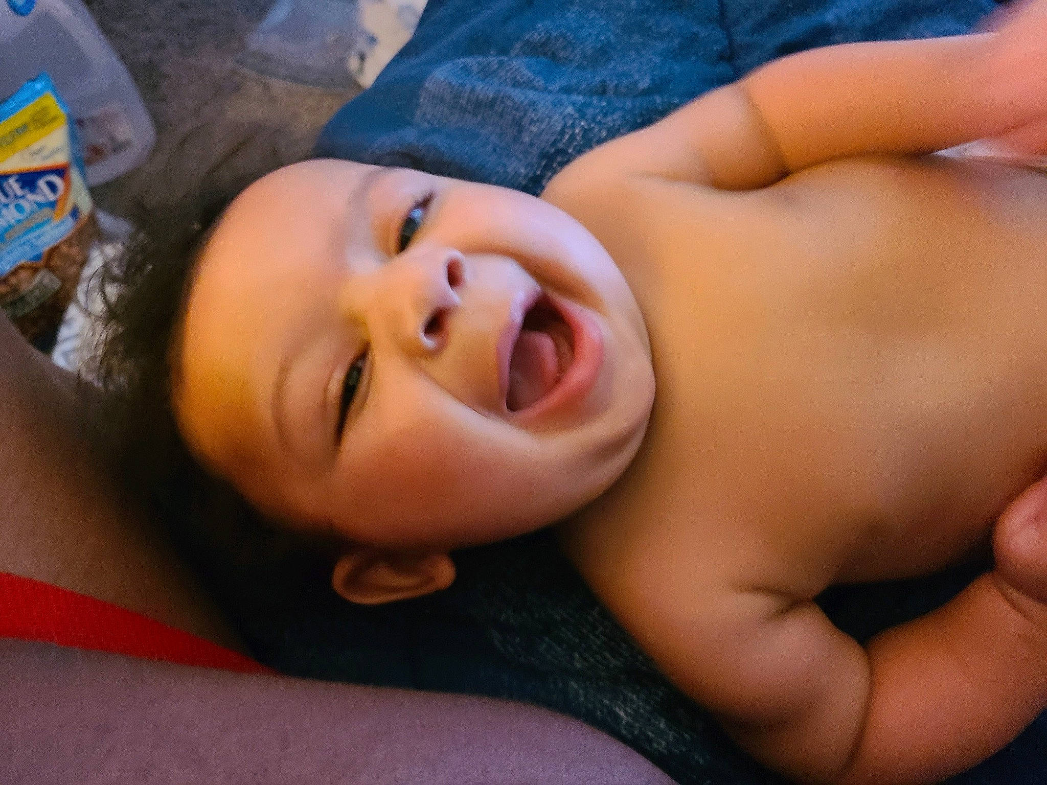 Azjuan joined the competition — help win amazing prizes! abdomen, baby, baby_laughing, barechested, cheek, chest, eye, eyebrow, gesture, grass, happy, human_body, leisure, lip, mouth, nose, person, skin, smile, toddler