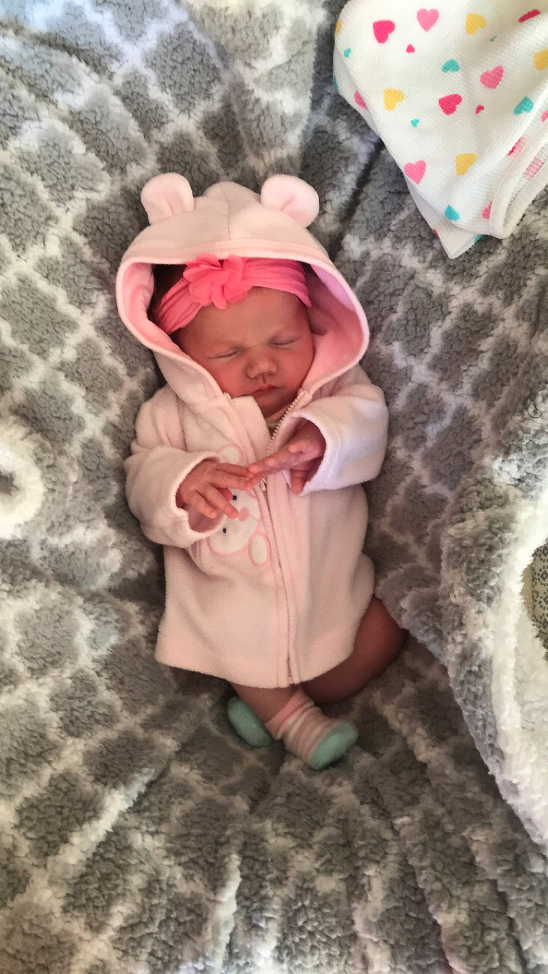 Kinleigh is registered to the contest to win money with this photo: child, girl, infant, person, pink, product, skin, textile, toddler