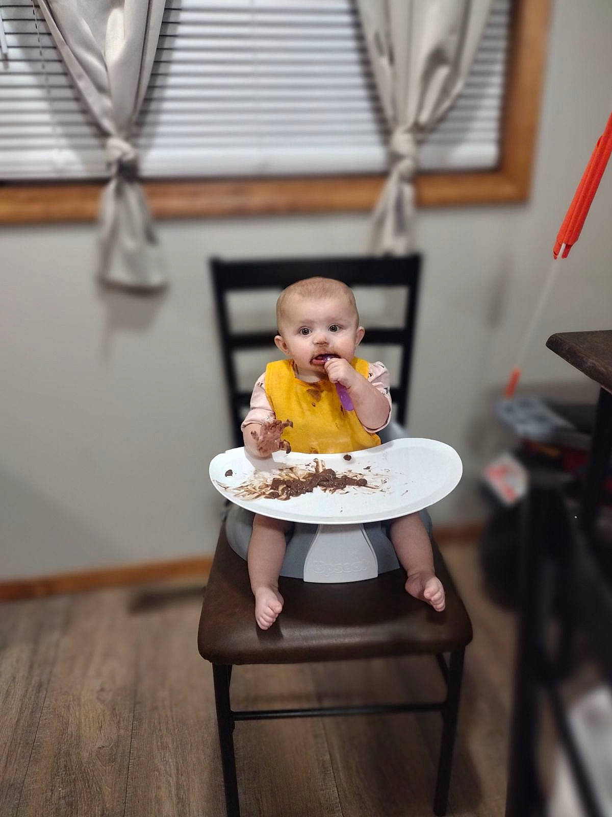 Wrenlea joined the competition — help win amazing prizes! baby, baby_products, baby_toddler_clothing, chair, child, comfort, dishware, event, eye, flooring, furniture, person, picture_frame, plate, room, serveware, sitting, table, tableware, toddler