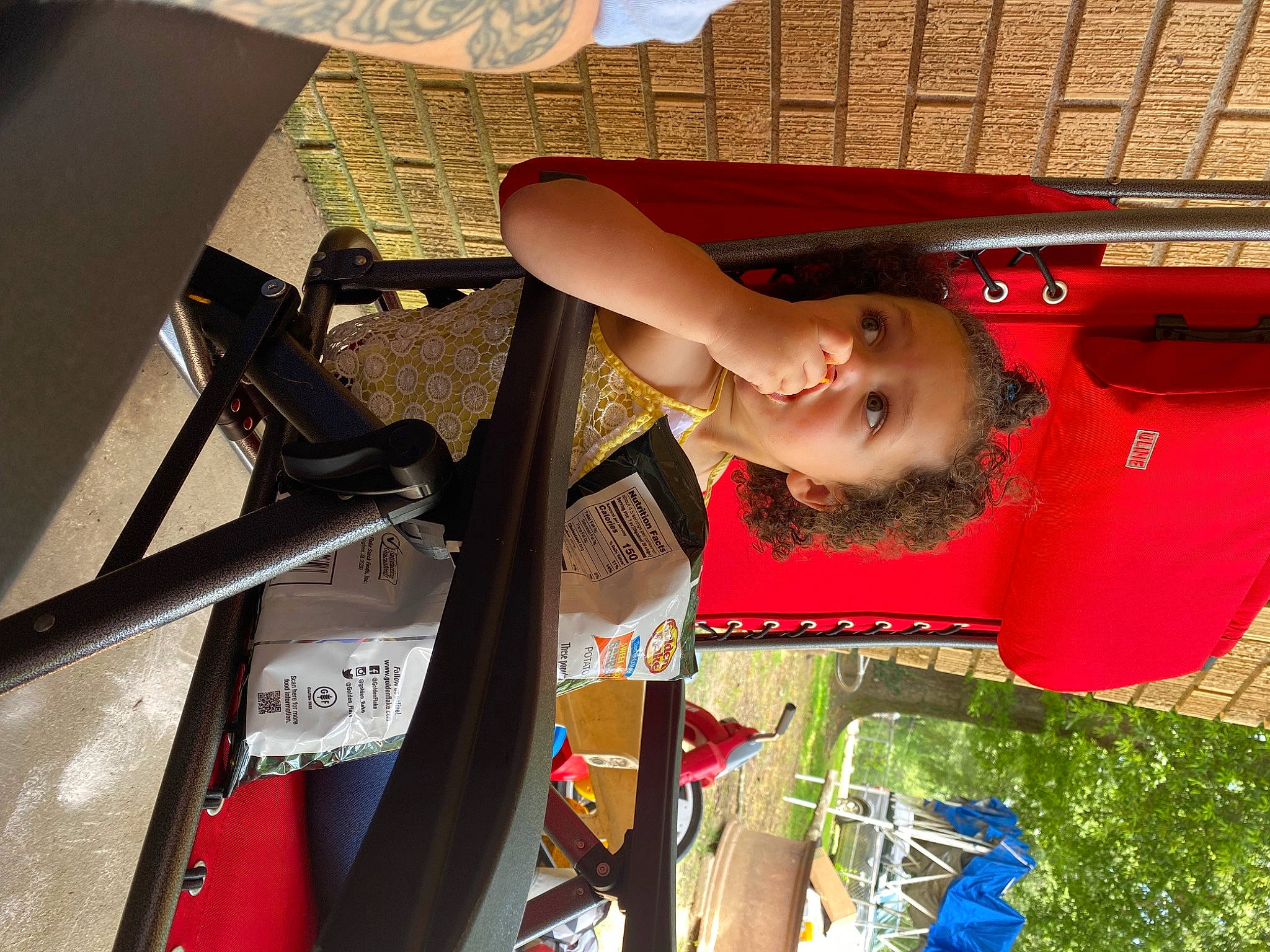 Isabella joined the competition — help win amazing prizes! auto_part, automotive_design, automotive_exterior, automotive_wheel_system, bumper, child, fun, happy, leisure, machine, person, smile, t_shirt, tire, toddler, vehicle, vehicle_door, wood