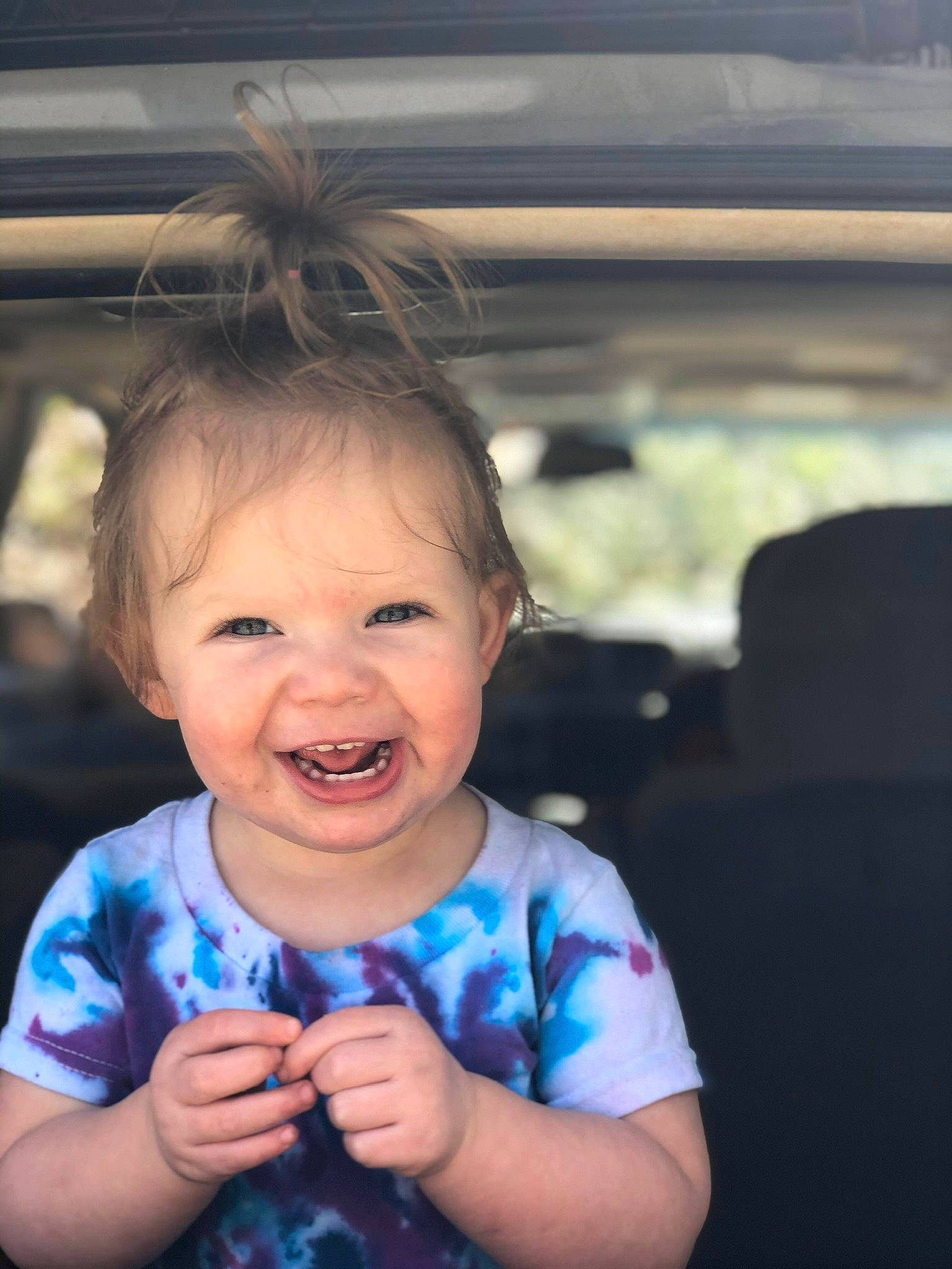 Cecelia joined the competition — help win amazing prizes! baby, cheek, child, chin, eye, face, facial_expression, fun, hair, hairstyle, happy, head, nose, organ, people, person, skin, sky, smile, snapshot