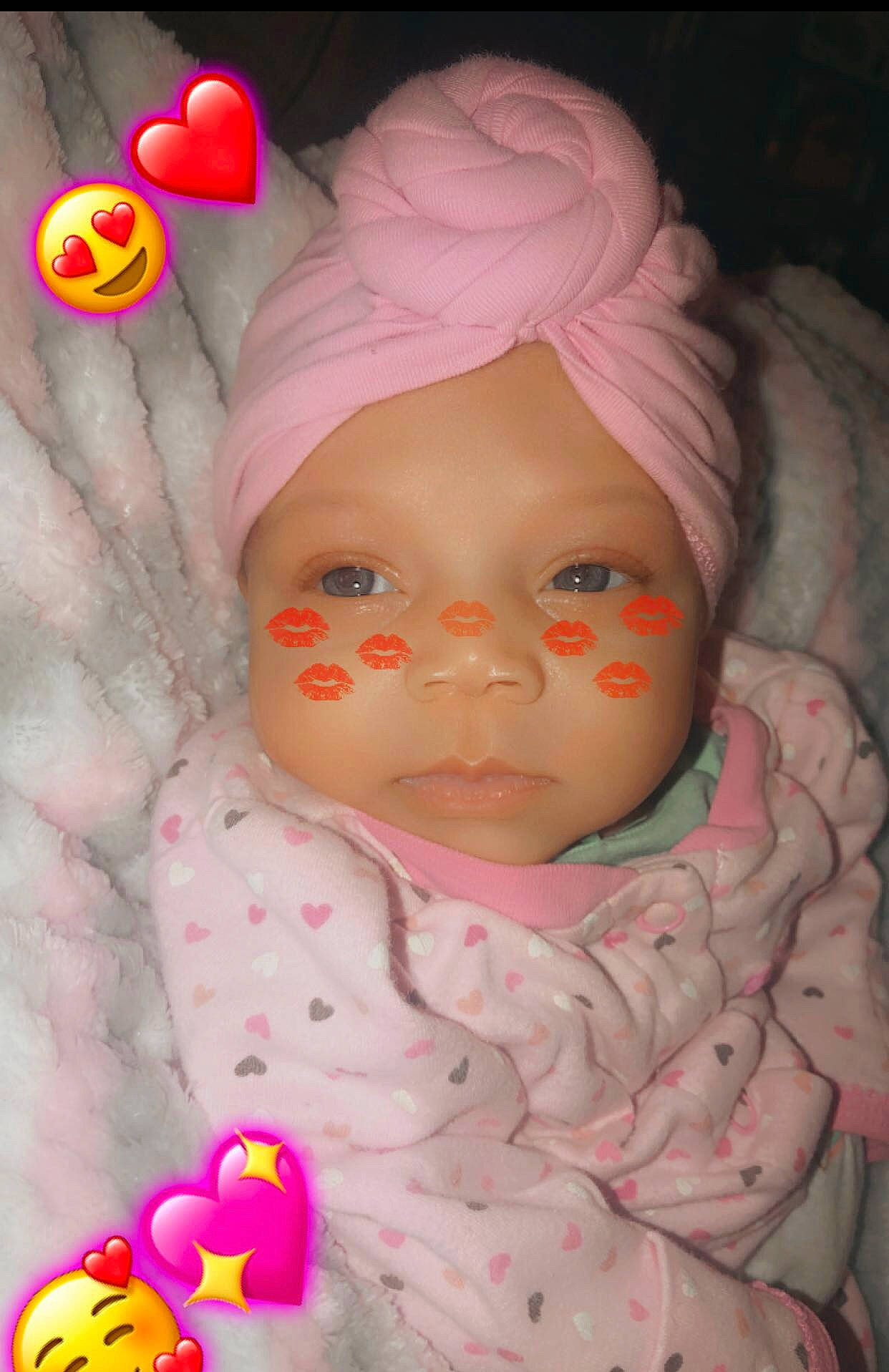 Ariya joined the competition — help win amazing prizes! baby, cheek, child, doll, head, headwear, person, pink, skin, toddler, toy