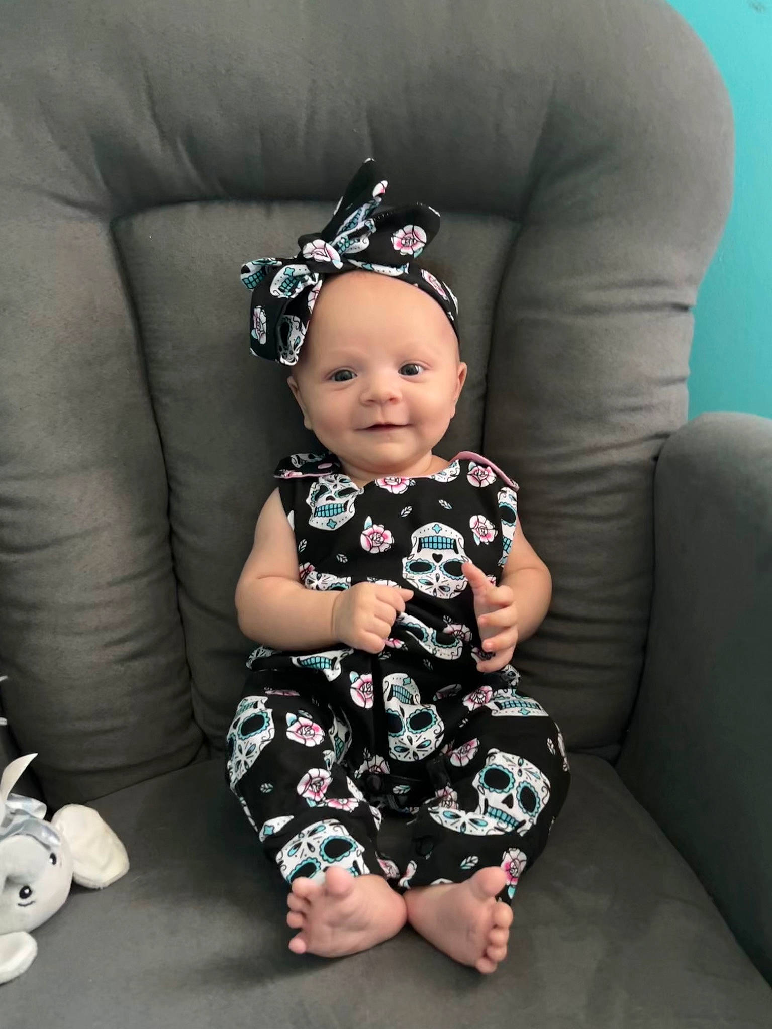 Dorothea joined the competition — help win amazing prizes! baby, baby_toddler_clothing, comfort, costume_hat, day_dress, eye, fashion_accessory, flash_photography, goggles, happy, headband, headpiece, iris, joy, pattern, person, purple, sitting, sleeve, smile