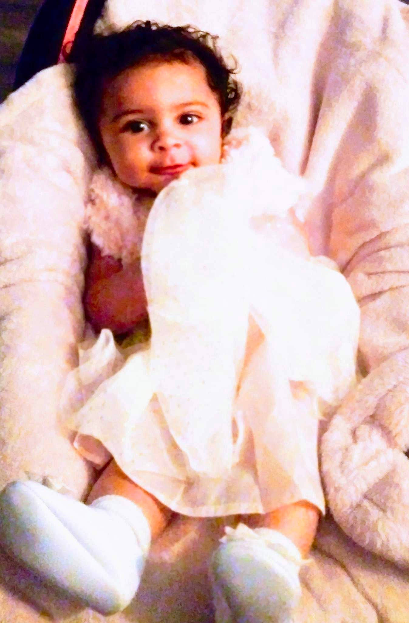 Ky-lea joined the competition — help win amazing prizes! baby, baby_toddler_clothing, bridal_accessory, child, chin, comfort, dress, eye, eyebrow, face, hair, happy, head, human_body, lip, person, pink, skin, sleeve, smile