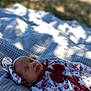 Izïa participe au concours pour gagner de l'argent avec cette photo : baby, sleeping, headband, floral_pattern, outdoor, blanket, checkered, peaceful, infant, closeup, soft_light, nature, child, portrait, cute, resting, bedtime, sunlight, shadow, clothing