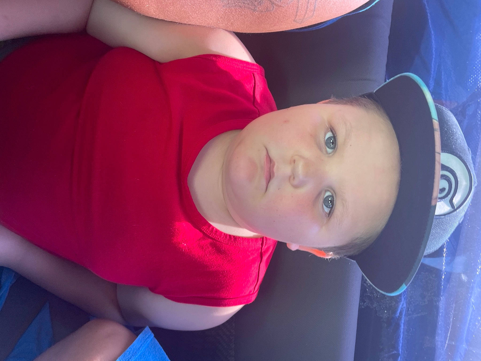 Camren joined the competition — help win amazing prizes! black_hair, blue, chest, elbow, electric_blue, eyebrow, eyelash, headwear, human_body, joint, lip, mouth, muscle, neck, nose, person, pink, shoulder, skin, thigh