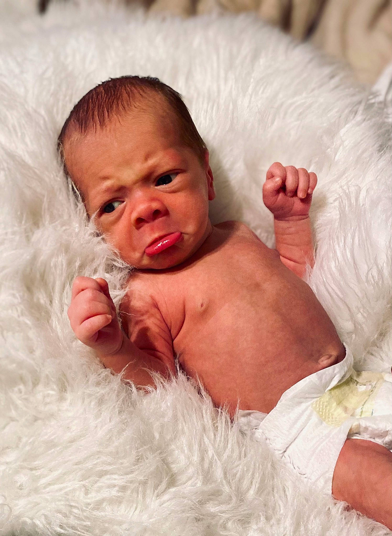 Coy is registered to the contest to win money with this photo: baby, cheek, chin, comfort, eye, eyebrow, eyelash, gesture, hairstyle, happy, head, headgear, iris, lip, mouth, neck, nose, person, pink, skin