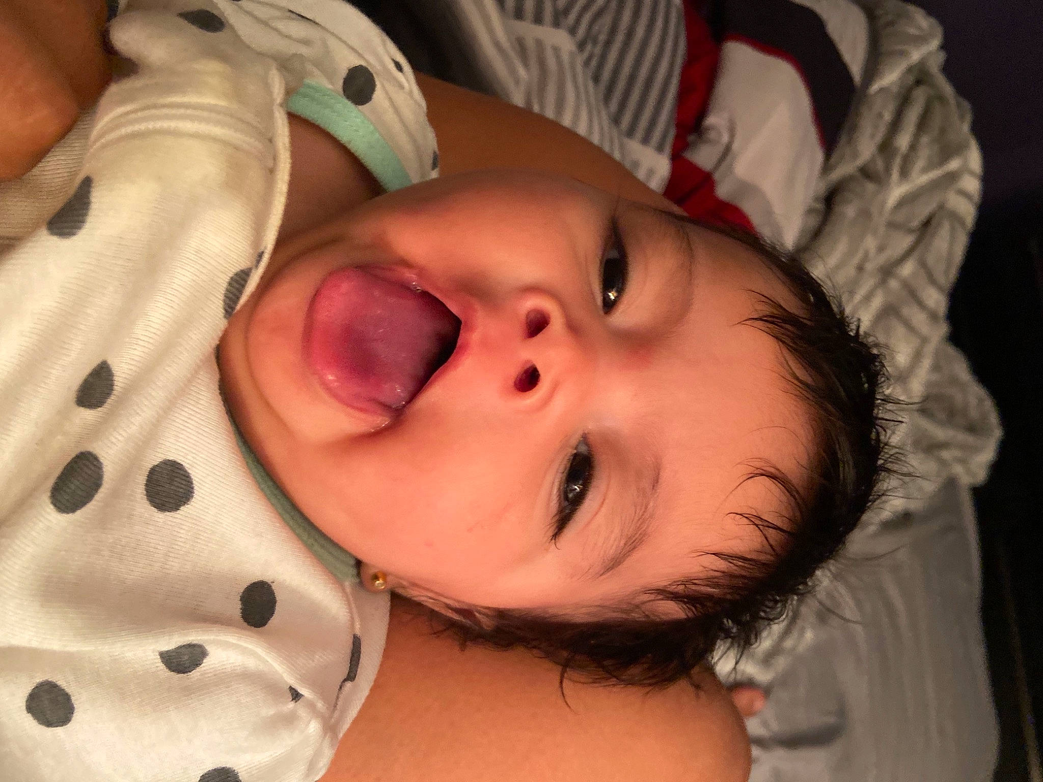 Addelyn is registered to the contest to win money with this photo: baby, baby_toddler_clothing, cheek, chin, eye, eyebrow, eyelash, finger, forehead, hand, happy, human_body, iris, lip, mouth, nose, person, plant, skin, smile