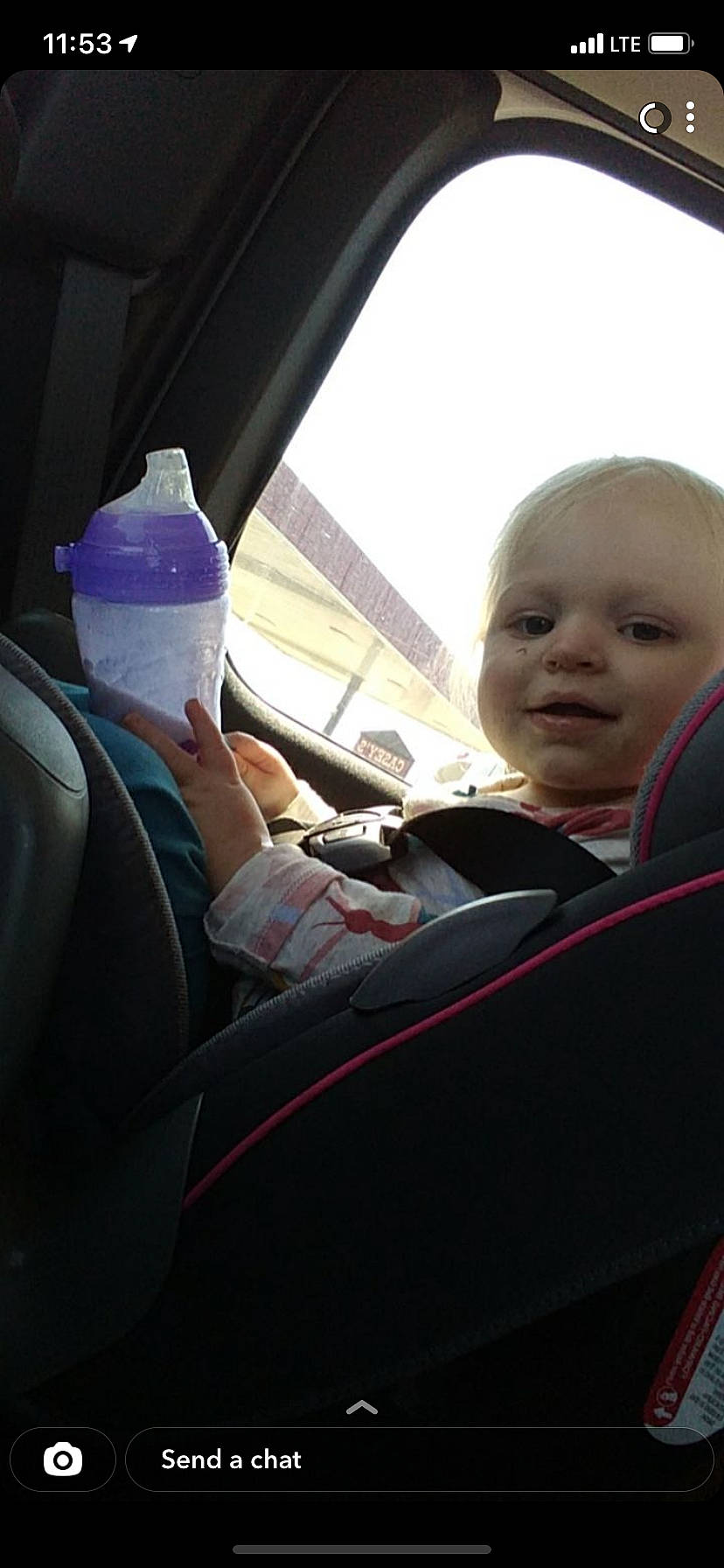 Katelyn is registered to the contest to win money with this photo: auto_part, automotive_design, automotive_exterior, automotive_window_part, baseball_cap, car, car_seat, child, family_car, fun, gesture, glove, happy, person, sky, steering_wheel, toddler, travel, vehicle, vehicle_door