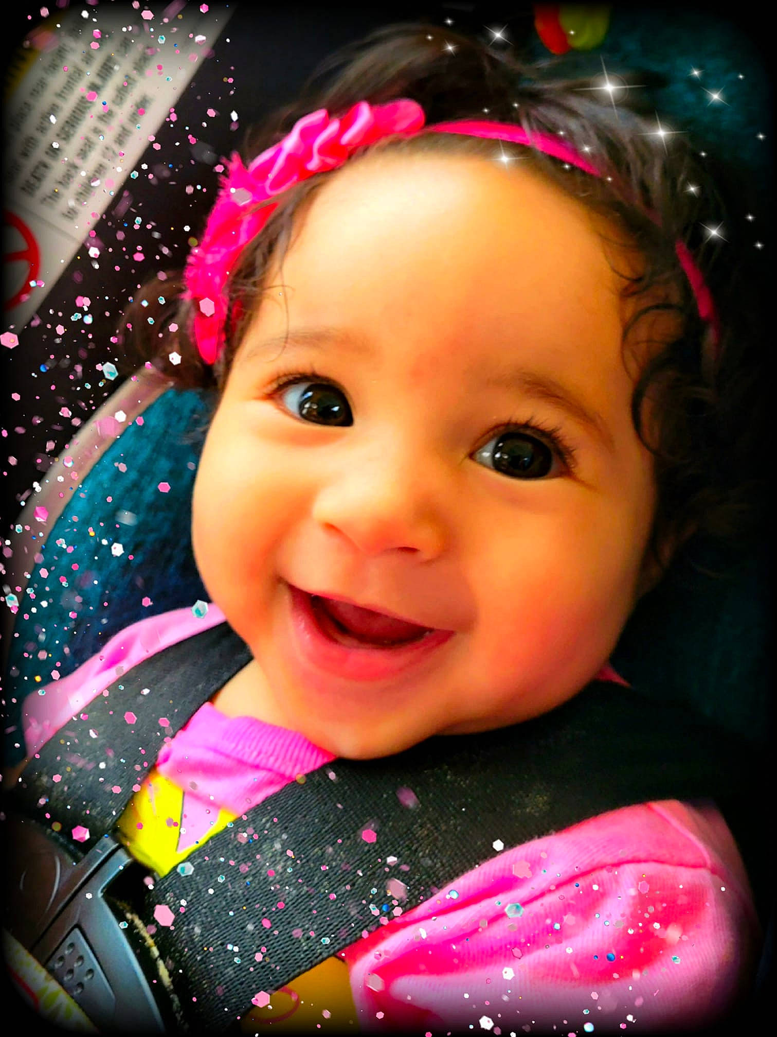 Kennedi joined the competition — help win amazing prizes! cheek, child, chin, christmas_decoration, event, eyebrow, facial_expression, fashion_accessory, flash_photography, fun, happy, headwear, holiday, iris, joy, lip, magenta, person, pink, purple