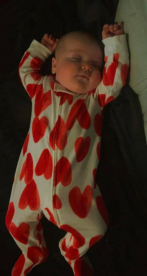 Kynleigh joined the competition — help win amazing prizes! baby, baby_products, baby_toddler_clothing, carmine, chest, collar, comfort, dress_shirt, elbow, face, gesture, human_body, linens, lip, pattern, person, skin, sleeve, t_shirt, thumb