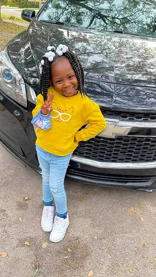 Cherish joined the competition — help win amazing prizes! asphalt, auto_part, automotive_design, automotive_exterior, automotive_lighting, automotive_tire, automotive_wheel_system, bumper, car, hood, jeans, joy, leisure, motor_vehicle, person, recreation, rim, smile, sneakers, street_fashion