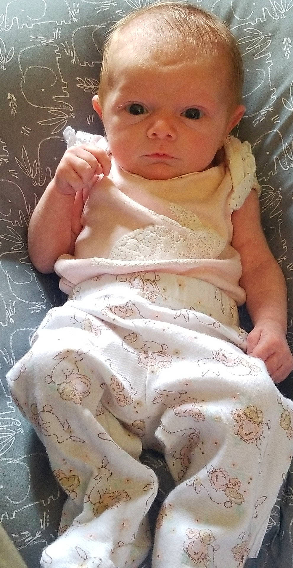 Ryleigh joined the competition — help win amazing prizes! baby, baby_safety, baby_toddler_clothing, cheek, chest, comfort, eyelash, finger, gesture, happy, iris, lip, nail, nose, person, pink, skin, sleeve, thumb, toddler