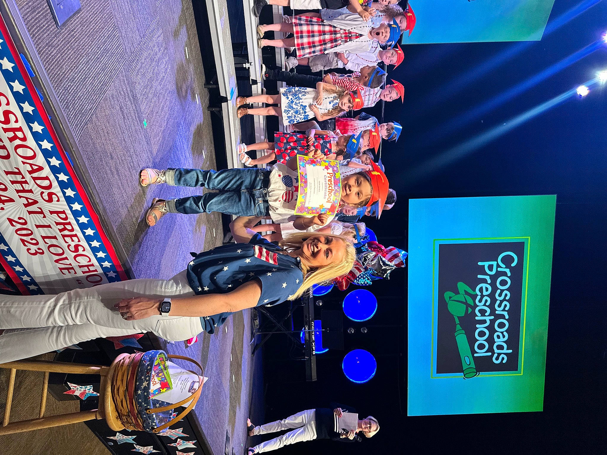 Harper Grace joined the competition — help win amazing prizes! advertising, art, display_device, electric_blue, engineering, entertainment, event, fun, hat, joy, machine, person, purple, stage_equipment, technology, world